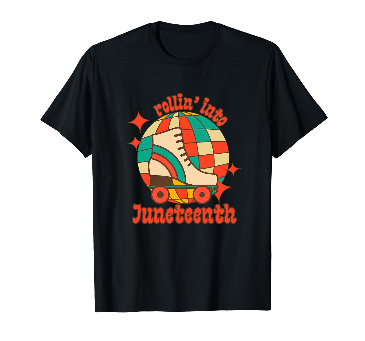 Juneteenth Roller Skate Disco Ball T-Shirt - Graphic Print Men Women - T-Shirt, Sweatshirt, Hoodie