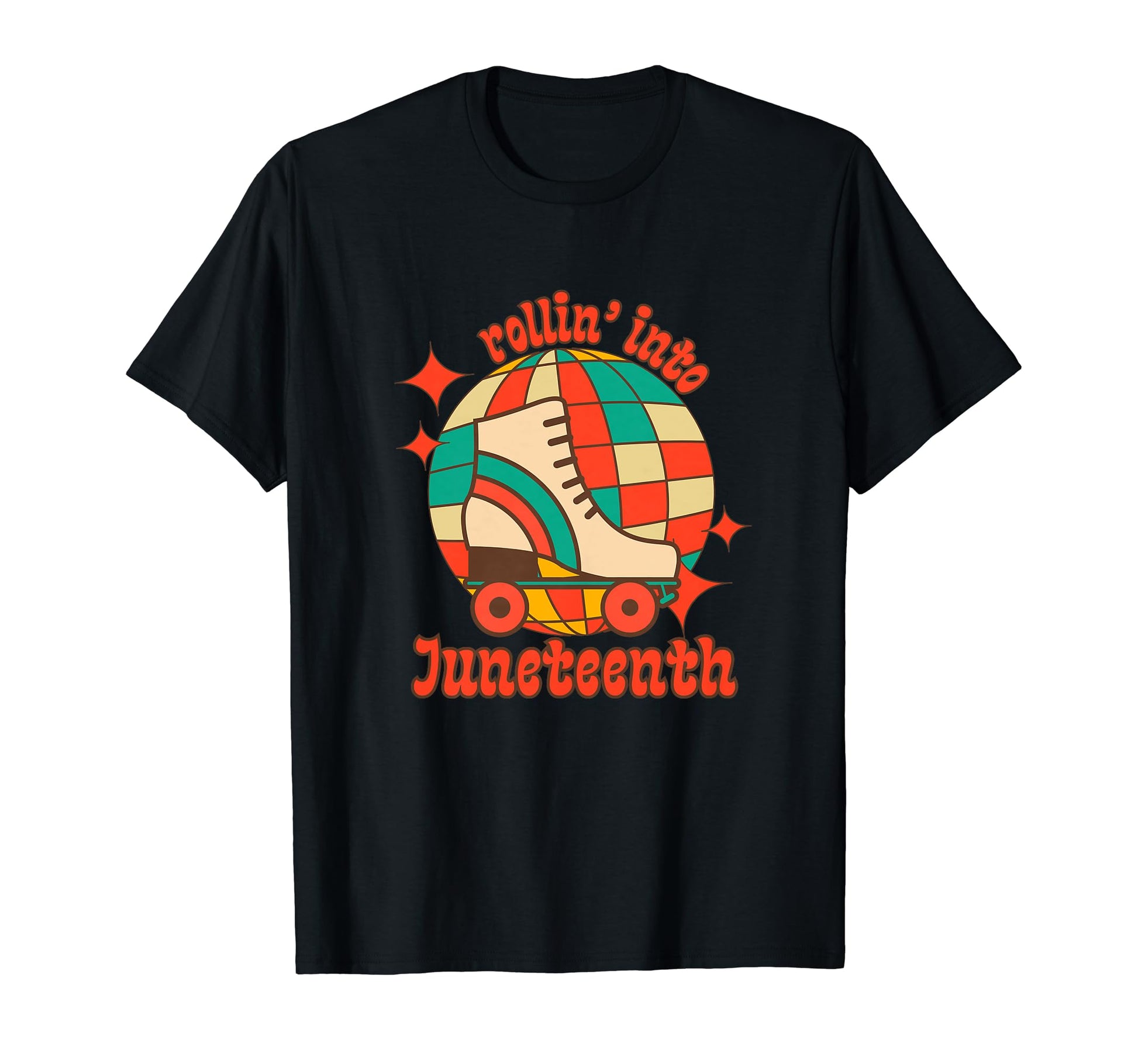 Juneteenth Roller Skate Disco Ball T-Shirt - Graphic Print Men Women - T-Shirt, Sweatshirt, Hoodie