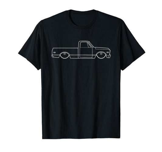 67 72 Pickup Truck Slammed Lowered T-Shirt - Streetwear Style Men Women - T-Shirt, Sweatshirt, Hoodie