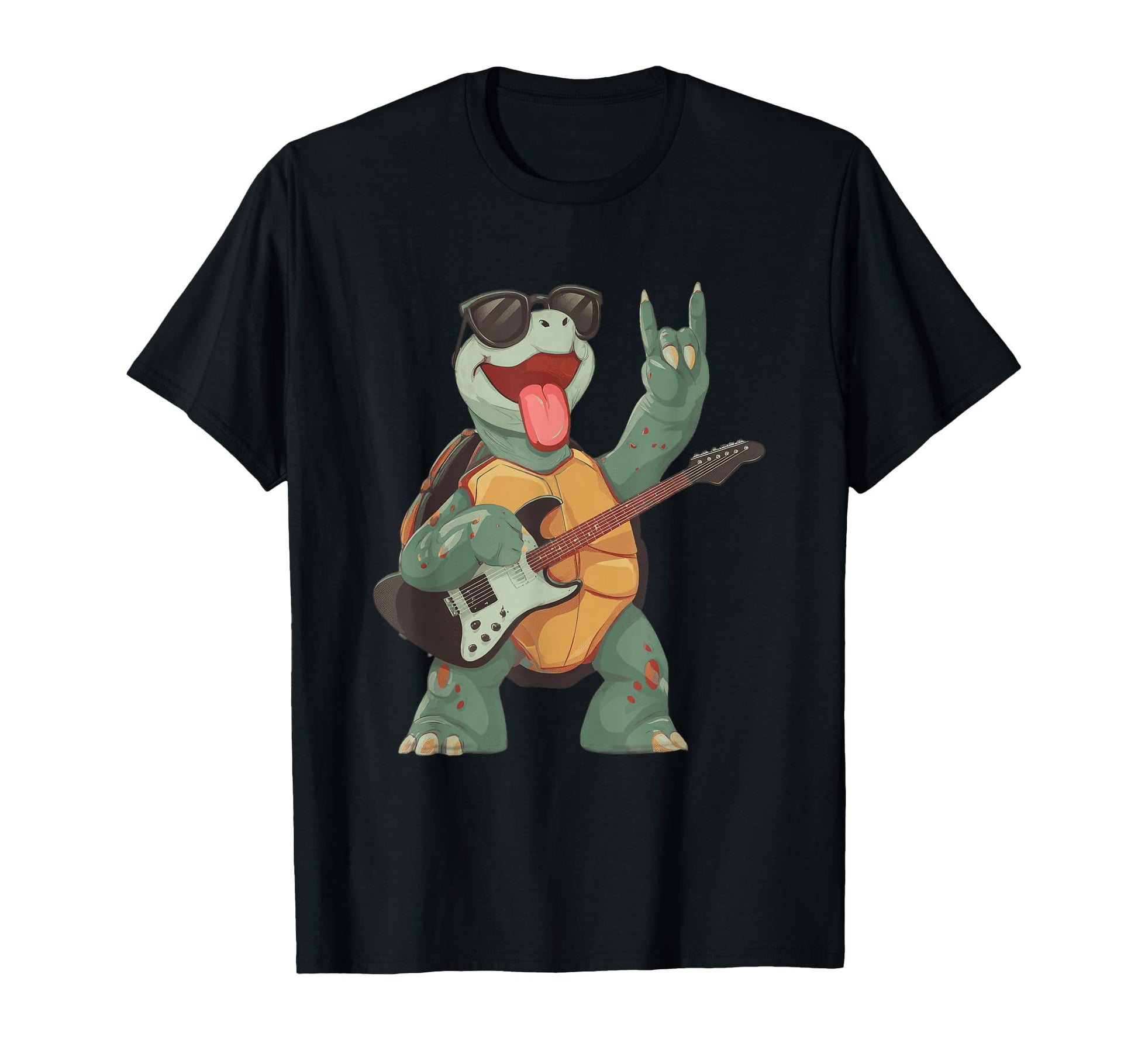 Funny Turtle Rock Guitarist Animal T-Shirt - Aesthetic Graphic Unisex - T-Shirt, Sweatshirt, Hoodie