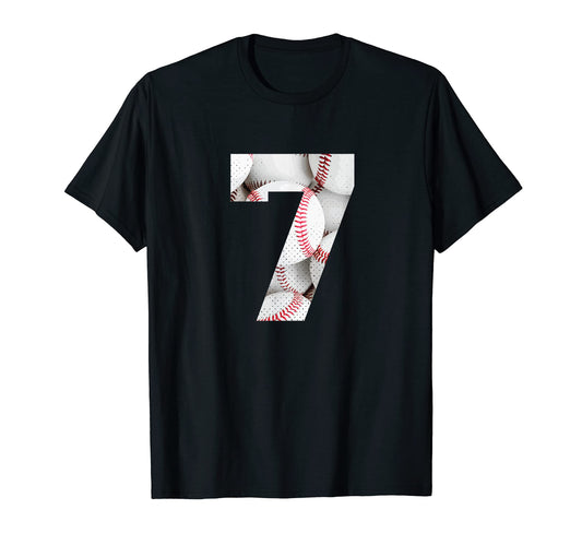 Baseball 7Th Birthday Baseball Player T-Shirt - Trendy Graphic for Adults - T-Shirt, Sweatshirt, Hoodie