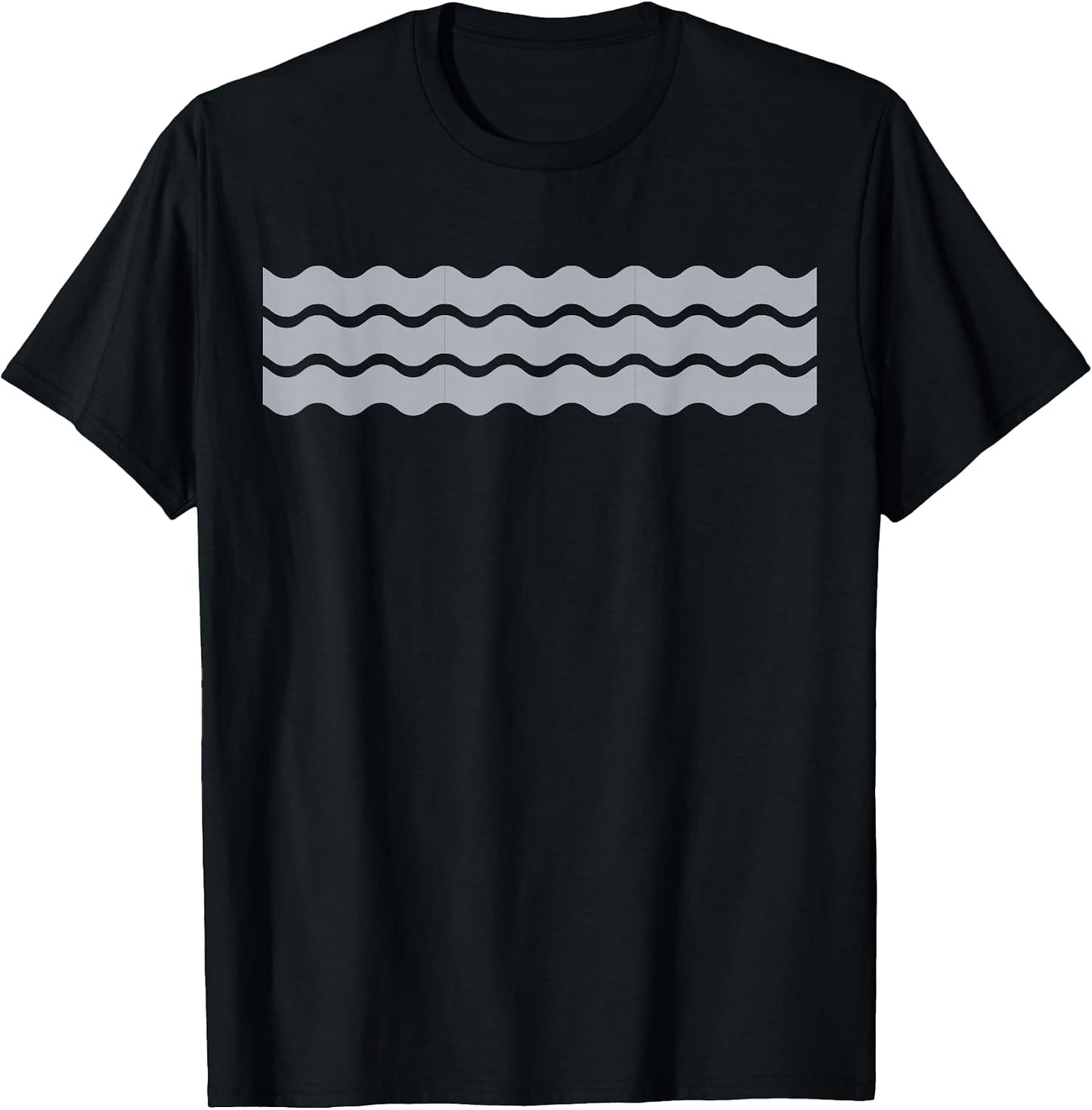 Minimalist Grey and White Wavy Lines Pattern - Adult & Kids T-Shirts, Sweatshirts & Hoodies apparel design preview 1
