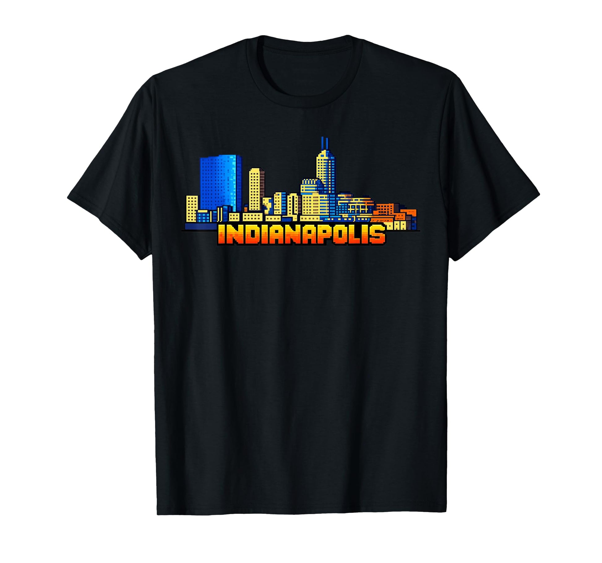 Indianapolis 8 Bit Video Arcade Gamer T-Shirt - Trendy Graphic Unisex - T-Shirt, Sweatshirt, Hoodie
