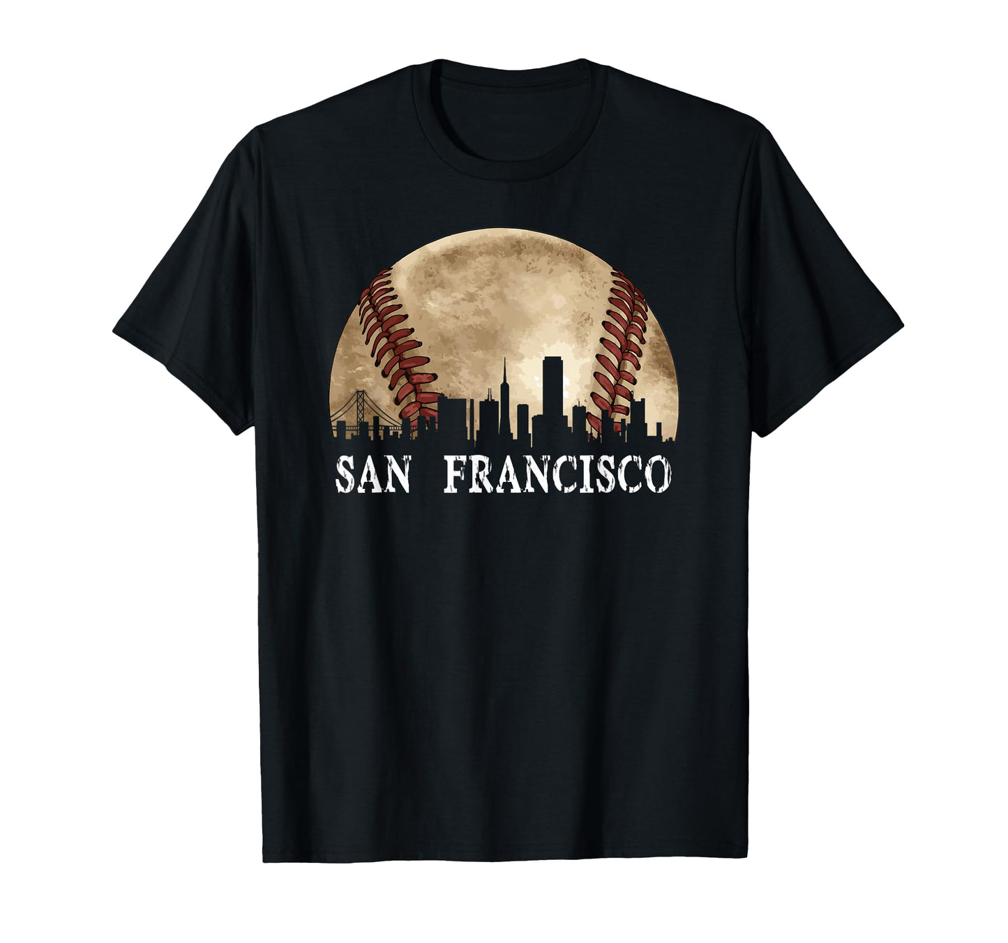 San Francisco Skyline City T-Shirt - Fun Novelty Design for Adults - T-Shirt, Sweatshirt, Hoodie
