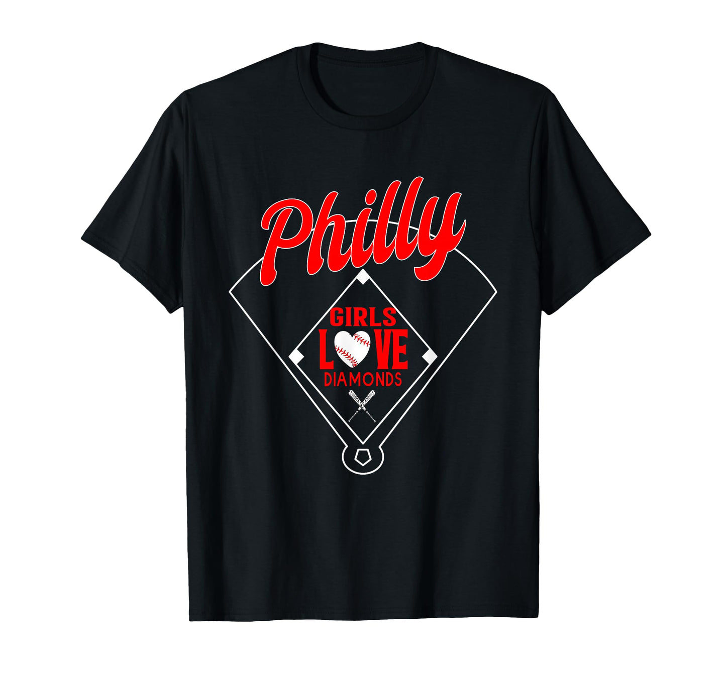 Philly Love Baseball Philadelphia T-Shirt - Minimalist Print for Adults - T-Shirt, Sweatshirt, Hoodie