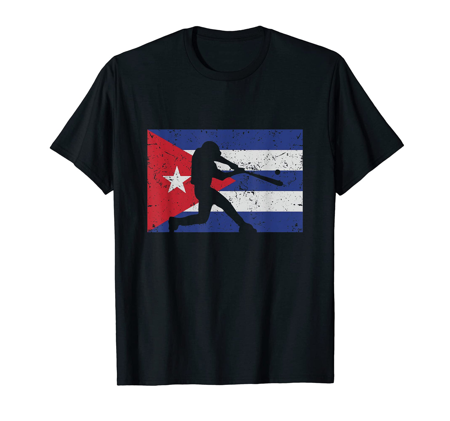 Baseball Cuban Distressed Flag T-Shirt - Minimalist Print Unisex - T-Shirt, Sweatshirt, Hoodie