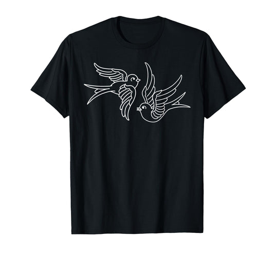 American Traditional Swallow Tattoo T-Shirt - Fun Novelty Design Unisex - T-Shirt, Sweatshirt, Hoodie