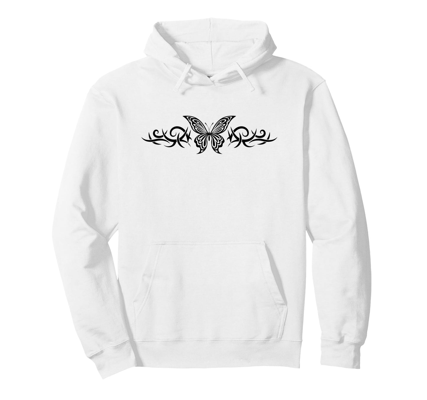 Fairycore Butterfly Tattoo Y2K Grunge Hoodie - Aesthetic Graphic Men Women - T-Shirt, Sweatshirt, Hoodie