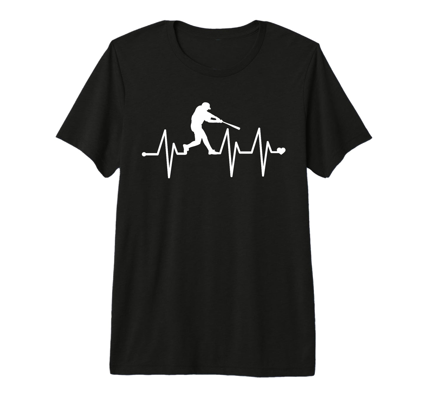 Baseball Heartbeat Pulse Funny T-Shirt - Fun Novelty Design Men Women - T-Shirt, Sweatshirt, Hoodie
