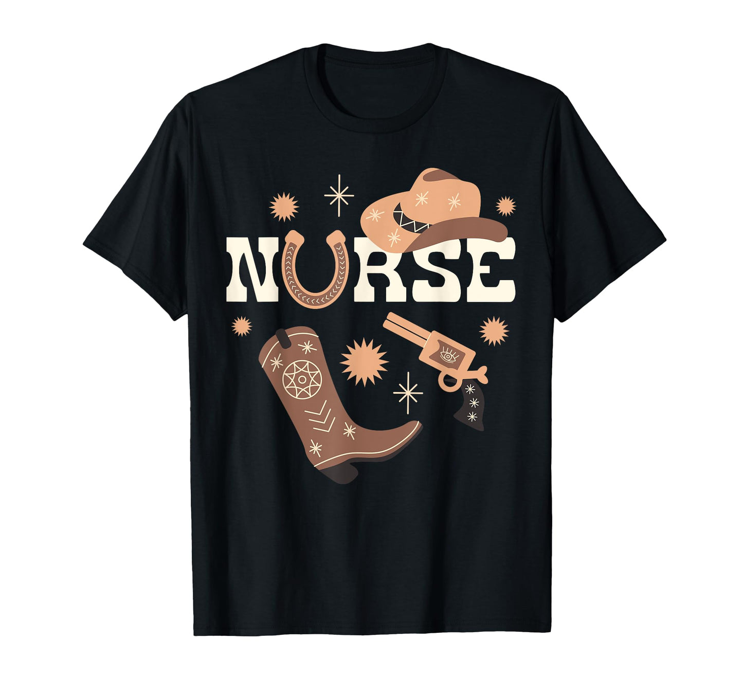 Nurse Cowgirl Cowboy Western Rodeo T-Shirt - Trendy Graphic for Adults - T-Shirt, Sweatshirt, Hoodie