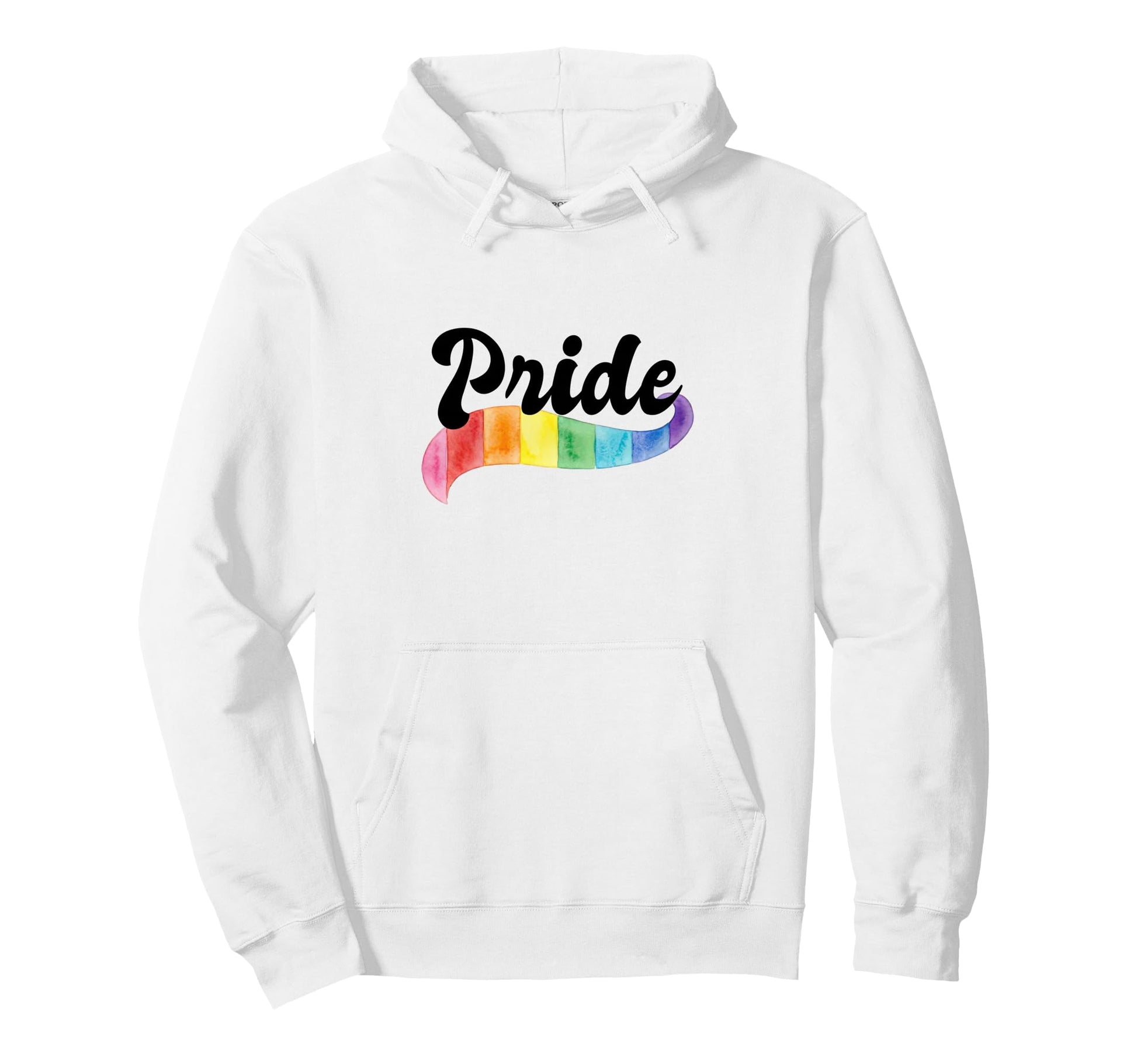 Gay Pride Rainbow Watercolor Lgbtq Hoodie - Fun Novelty Design Men Women - T-Shirt, Sweatshirt, Hoodie