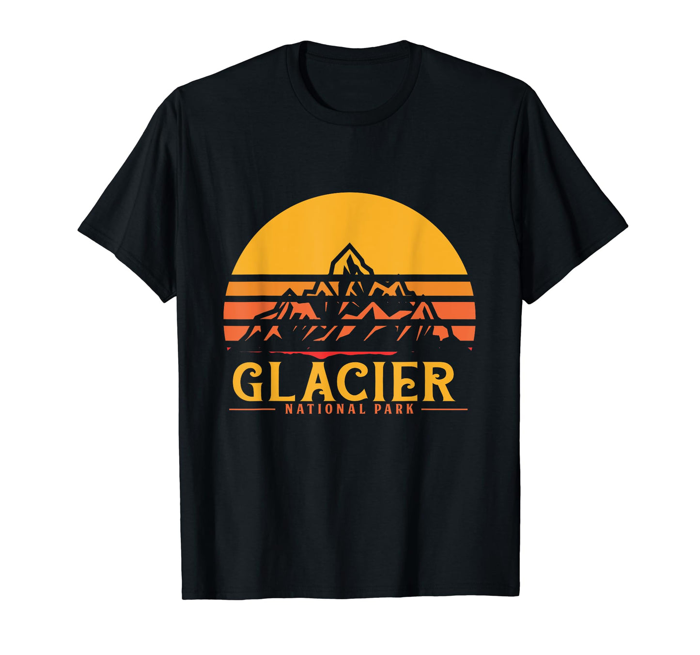 Glacier National Park Outdoor Hiking T-Shirt - Minimalist Print Men Women - T-Shirt, Sweatshirt, Hoodie