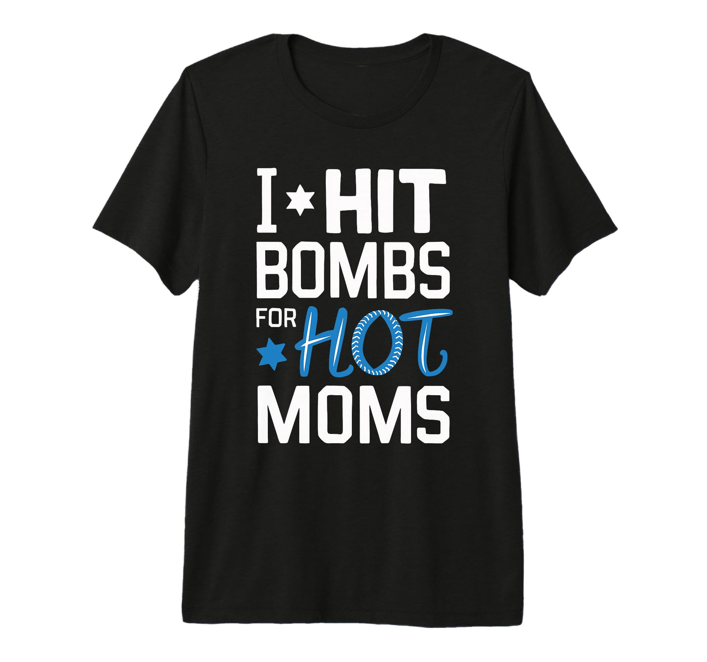 I Hit Bombs Hot Moms Baseball Tri Blend T-Shirt - Minimalist Print Unisex - T-Shirt, Sweatshirt, Hoodie