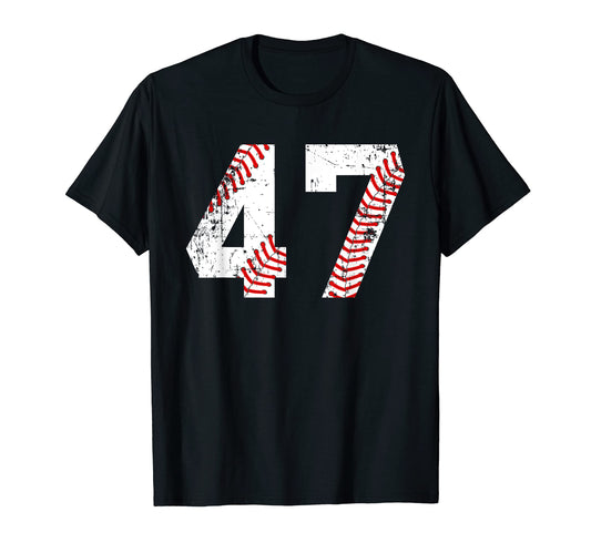 Baseball 47 Jersey Number T-Shirt - Aesthetic Graphic Men Women - T-Shirt, Sweatshirt, Hoodie