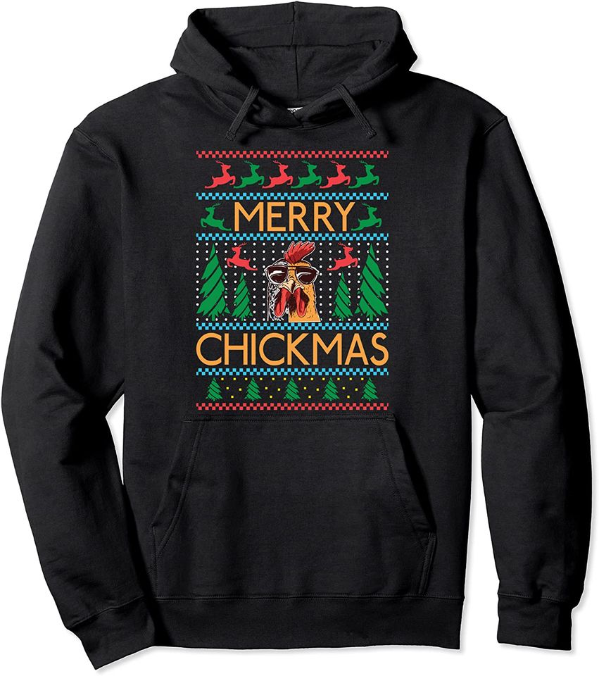 Merry Chickmas Hen Chicken - Adult & Kids T-Shirts, Sweatshirts & Hoodies apparel design preview 1