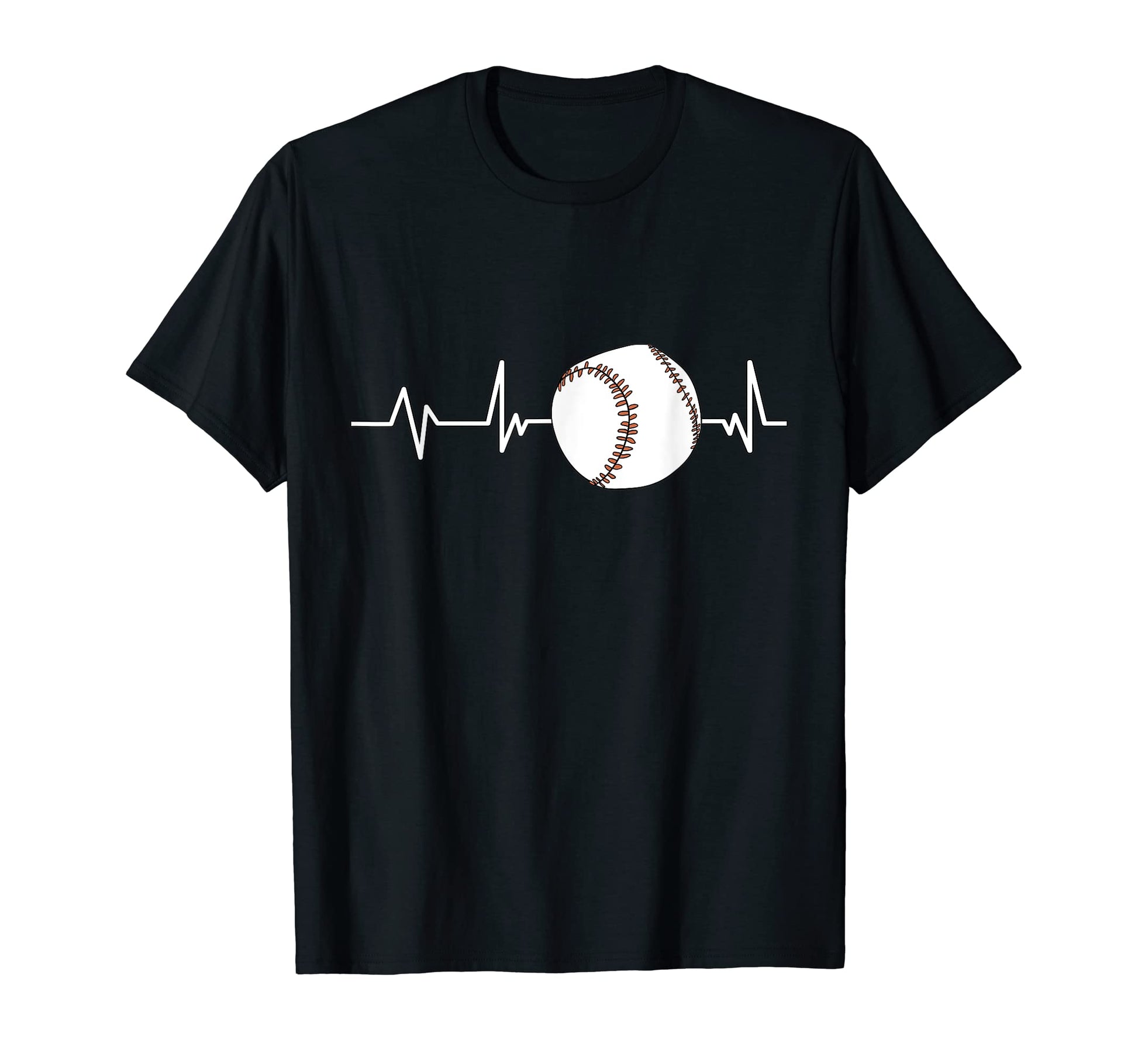 Baseball Heartbeat Baseball Player Gift T-Shirt - Custom Art Print Unisex - T-Shirt, Sweatshirt, Hoodie