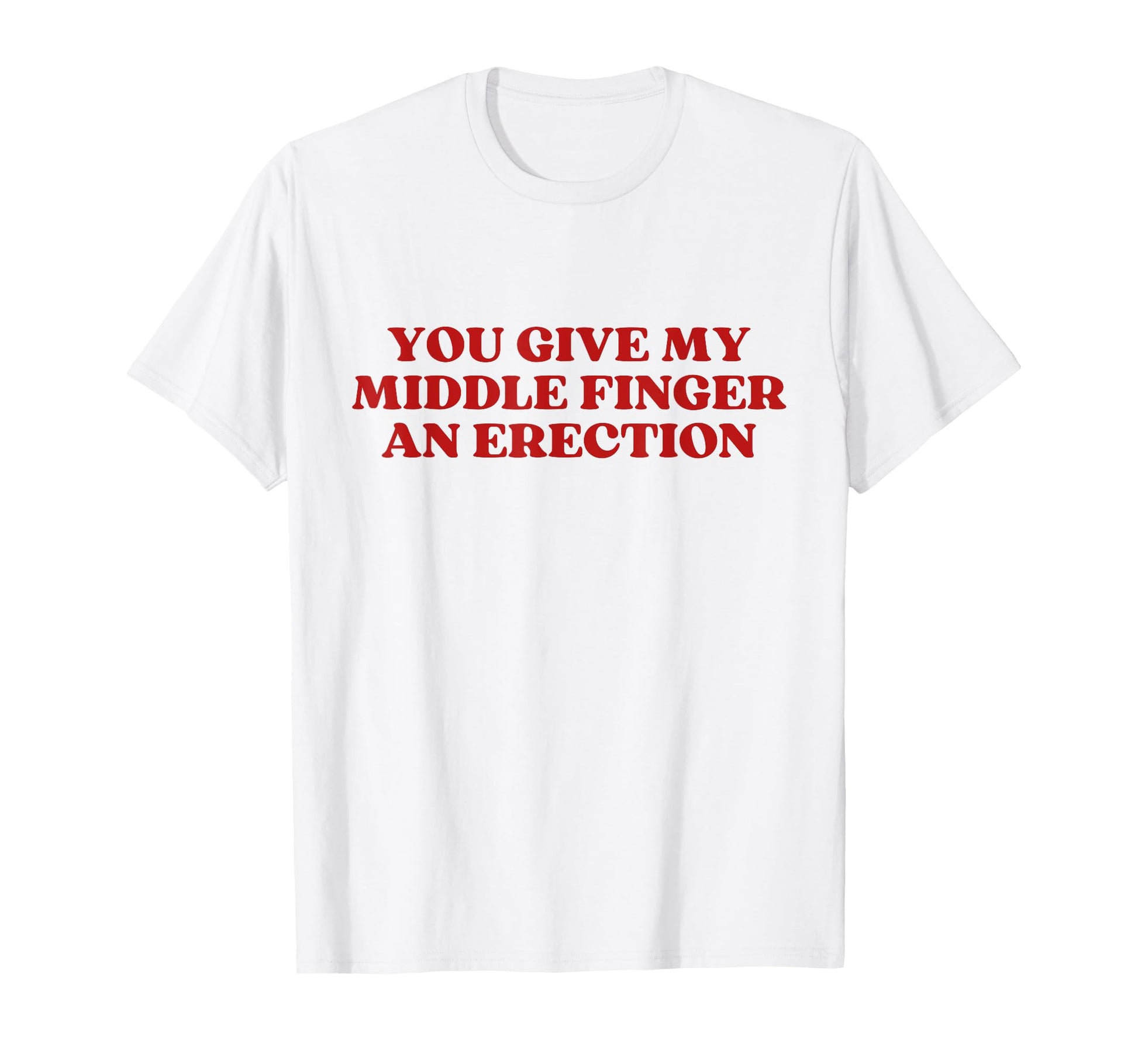 You Give My Middle Finger Erection Y2K T-Shirt - Graphic Print for Adults - T-Shirt, Sweatshirt, Hoodie
