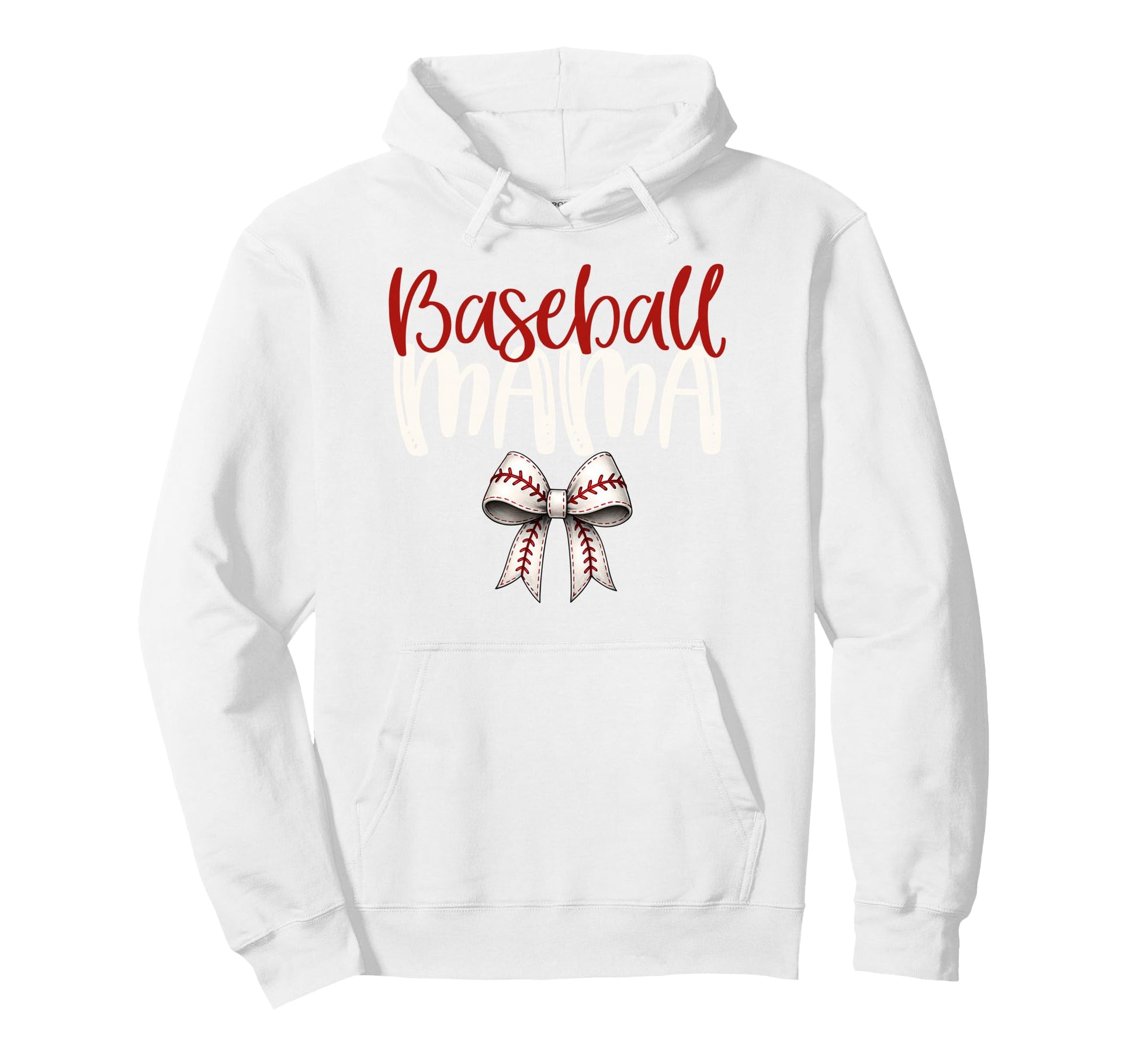 Baseball Mama Coquette Bow Game Day Hoodie - Fun Novelty Design Men Women - T-Shirt, Sweatshirt, Hoodie
