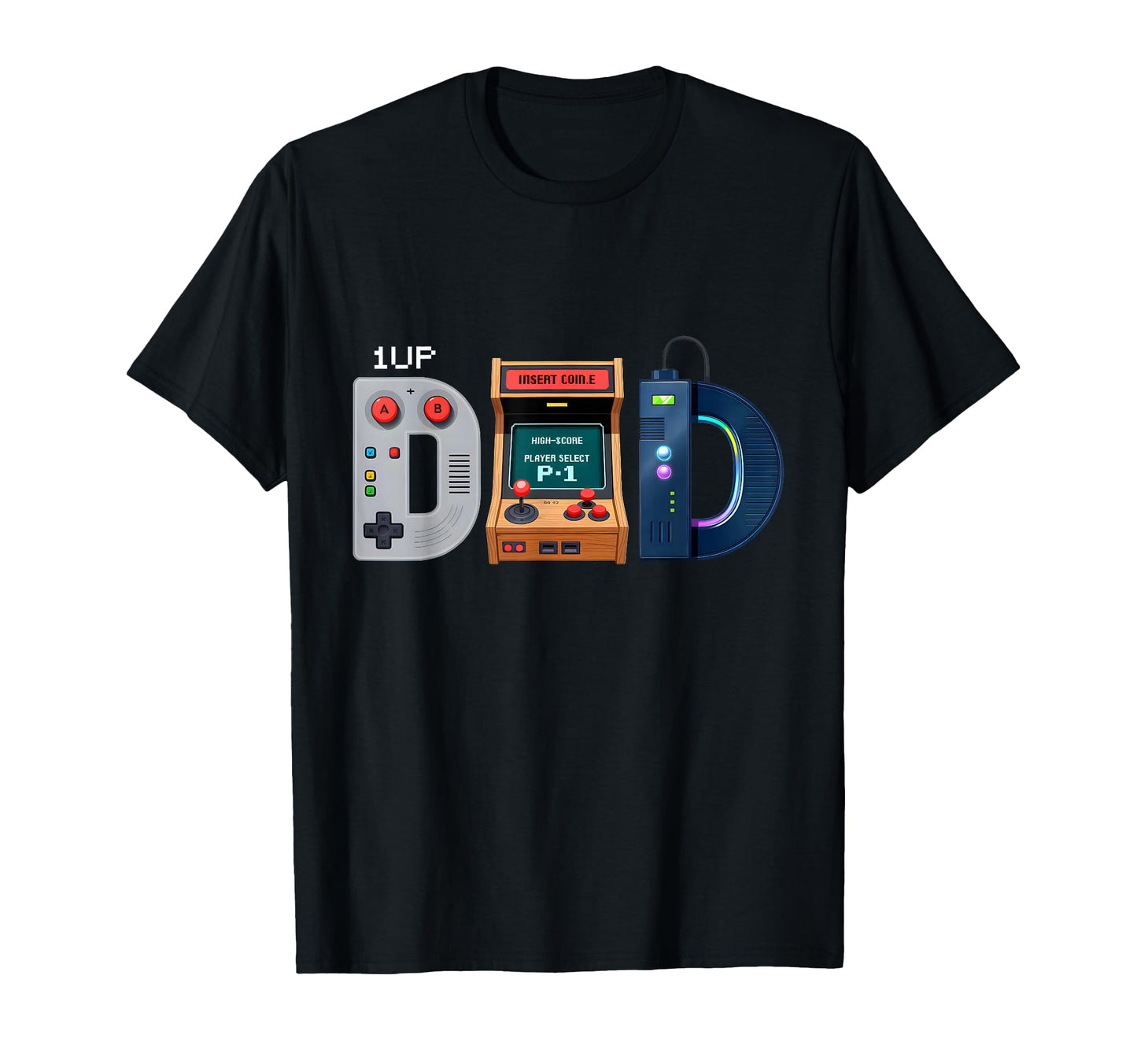 Gamer Dad Arcade Gaming Father Fathers T-Shirt - Unique Graphic for Adults - T-Shirt, Sweatshirt, Hoodie