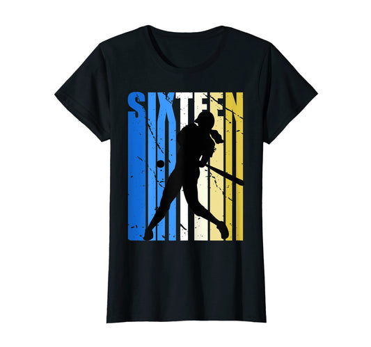 Baseball 16Th Birthday Sports Fans T-Shirt - Trendy Graphic for Adults - T-Shirt, Sweatshirt, Hoodie