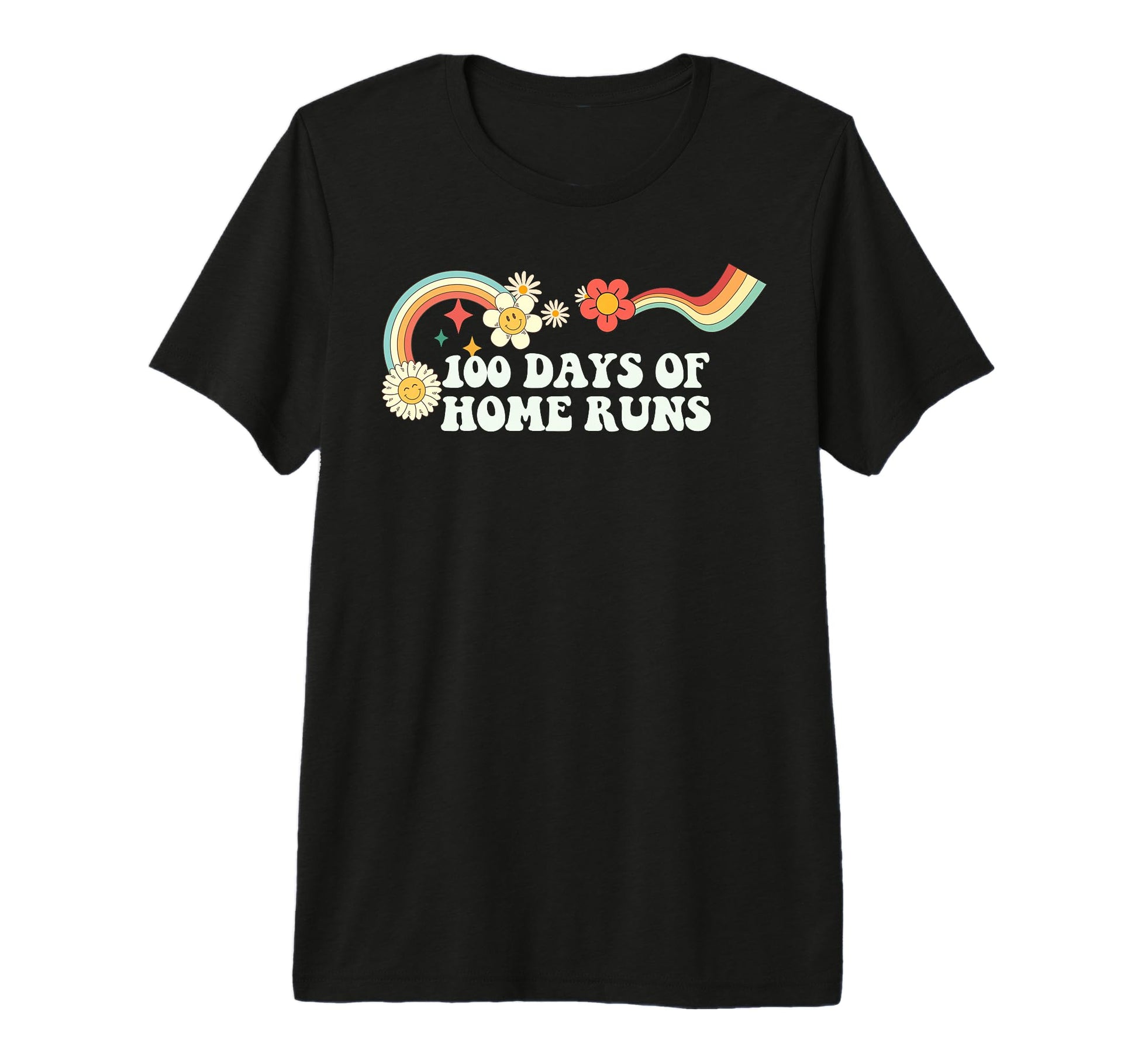 Groovy Funny 100 Days Home Runs T-Shirt - Casual Everyday Wear for Adults - T-Shirt, Sweatshirt, Hoodie
