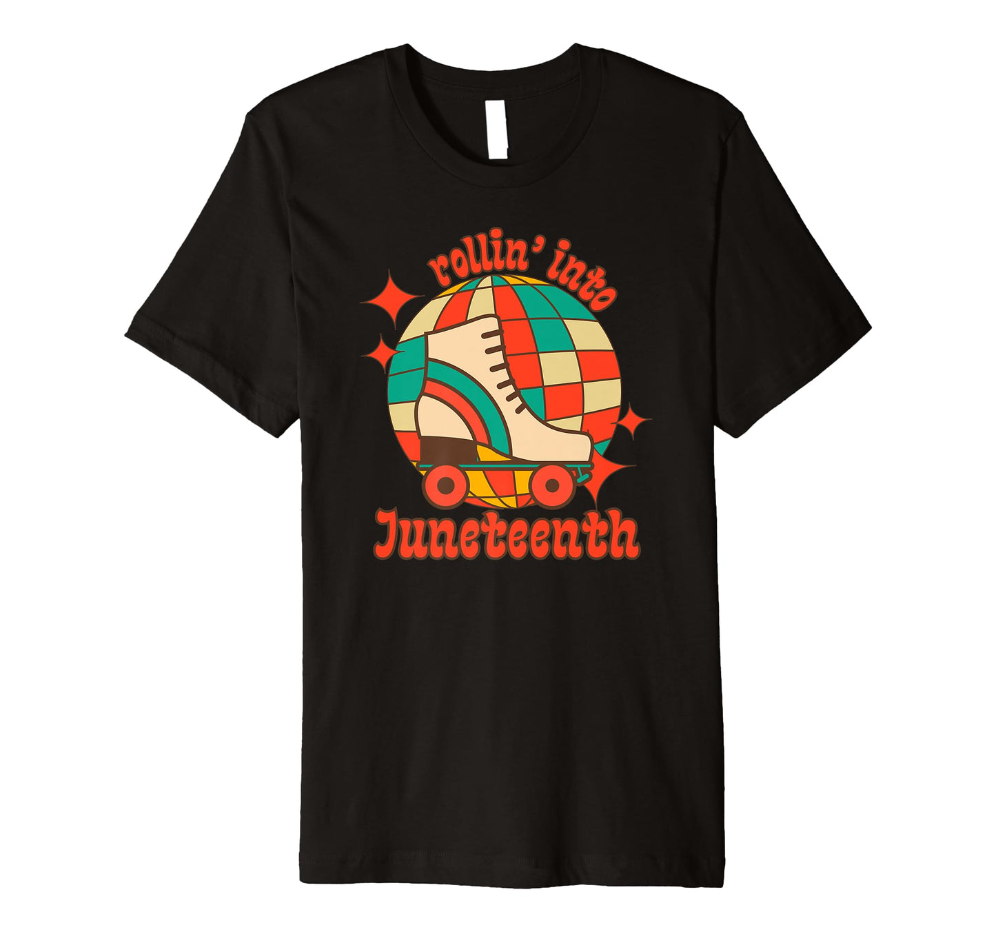 Juneteenth Roller Skate Disco Ball T-Shirt - Custom Art Print Unisex - T-Shirt, Sweatshirt, Hoodie