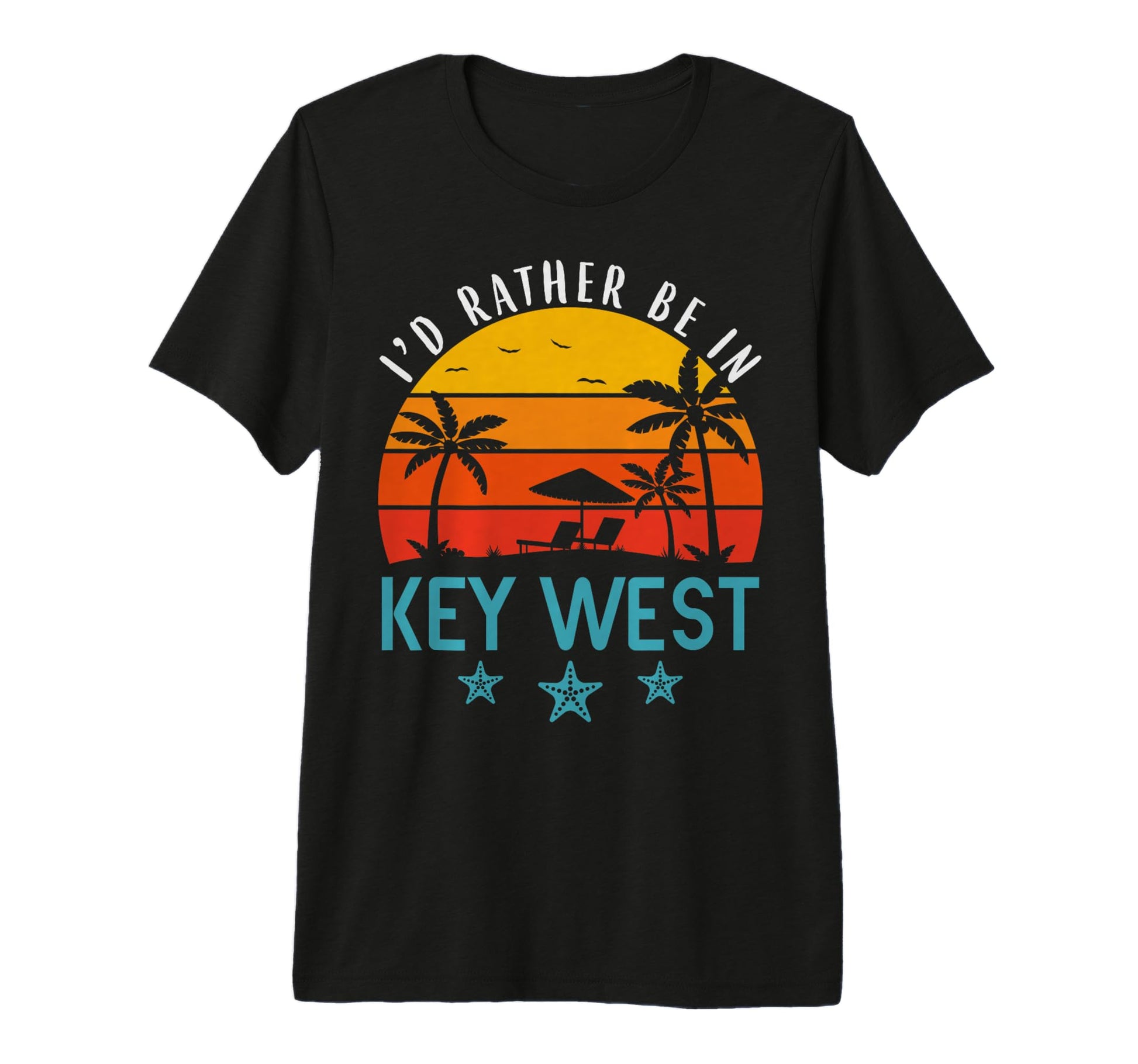 Id Rather Be Key West Summer T-Shirt - Custom Art Print Men Women - T-Shirt, Sweatshirt, Hoodie