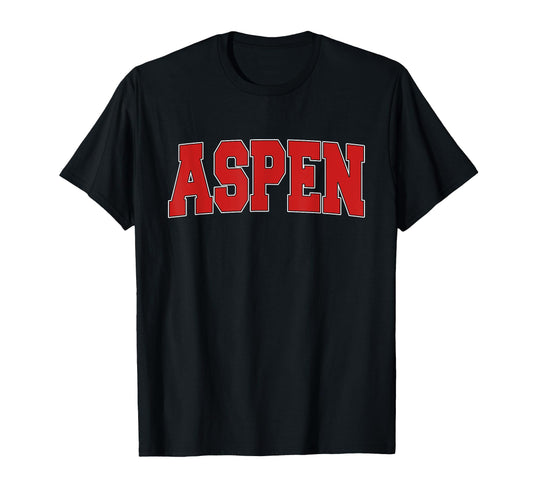 Aspen Co Colorado Varsity Usa T-Shirt - Fun Novelty Design for Adults - T-Shirt, Sweatshirt, Hoodie