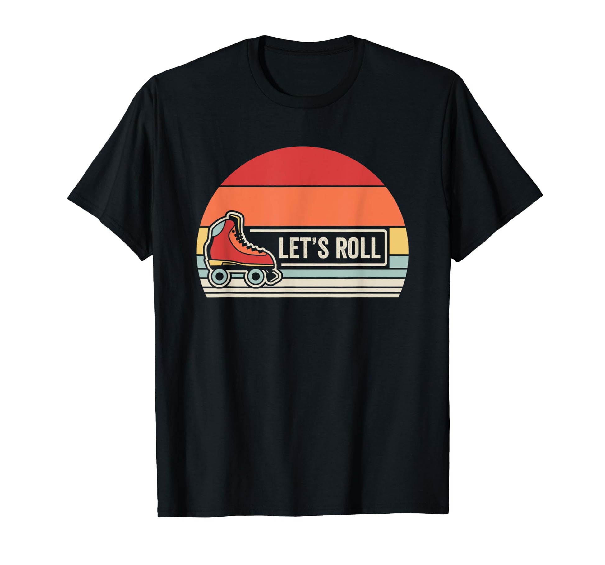 Lets Roll Roller Skate Sunset Vibe T-Shirt - Aesthetic Graphic for Adults - T-Shirt, Sweatshirt, Hoodie