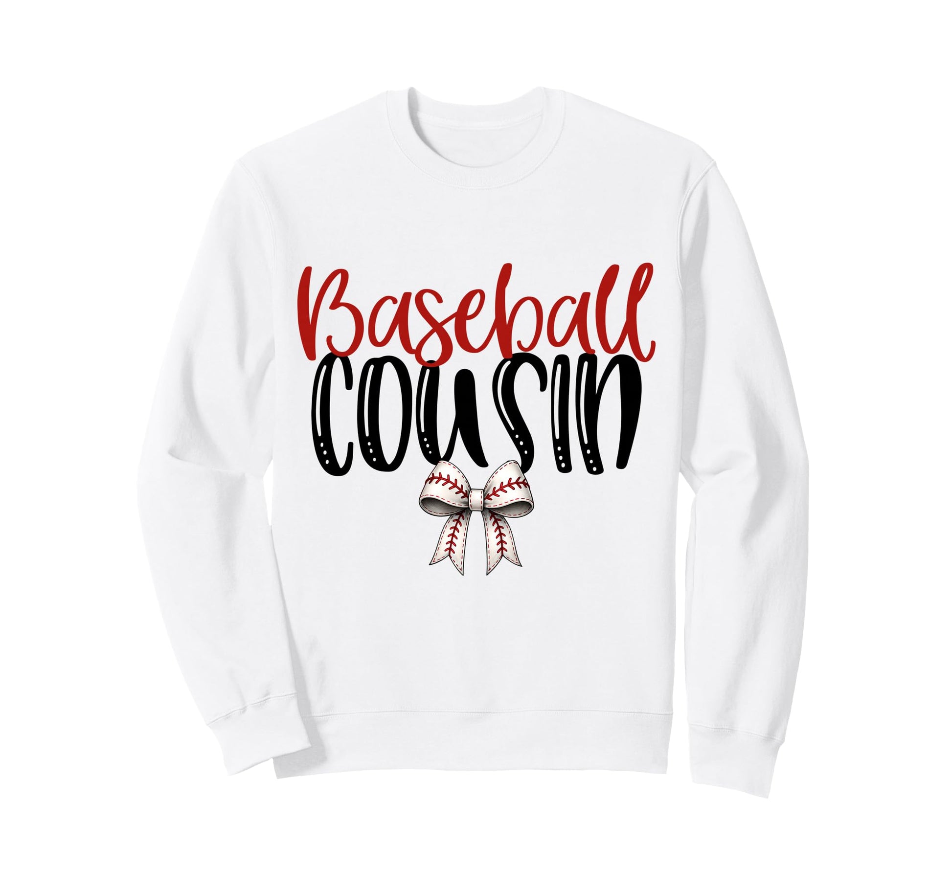 Baseball Cousin Coquette Bow Sweatshirt - Casual Everyday Wear Men Women - T-Shirt, Sweatshirt, Hoodie