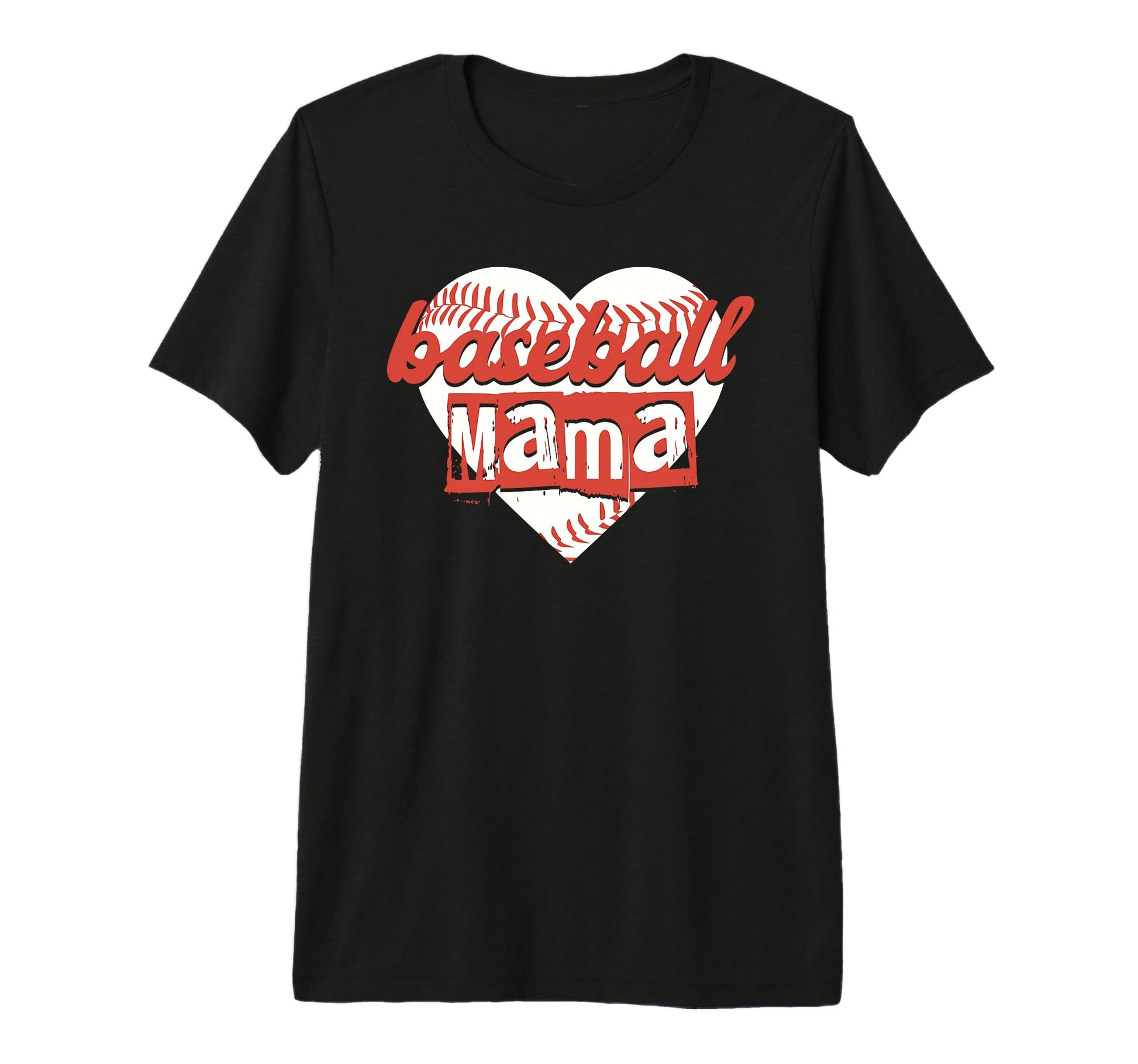 Funny Baseball Mama Heart Game Day T-Shirt - Custom Art Print Men Women - T-Shirt, Sweatshirt, Hoodie