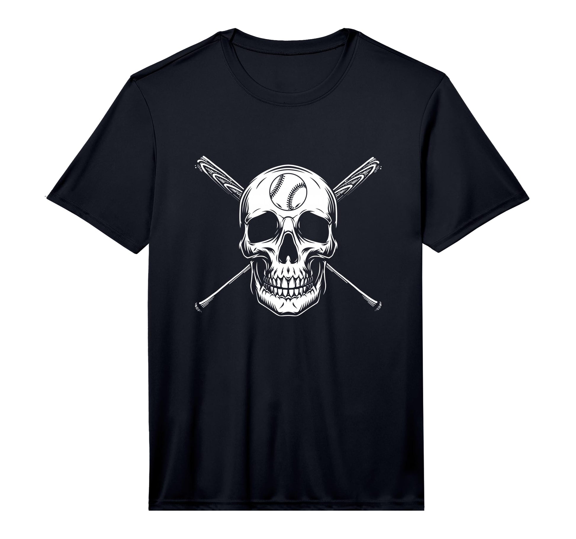 Mens Skull Skeleton Baseball Softball T-Shirt - Graphic Print Men Women - T-Shirt, Sweatshirt, Hoodie