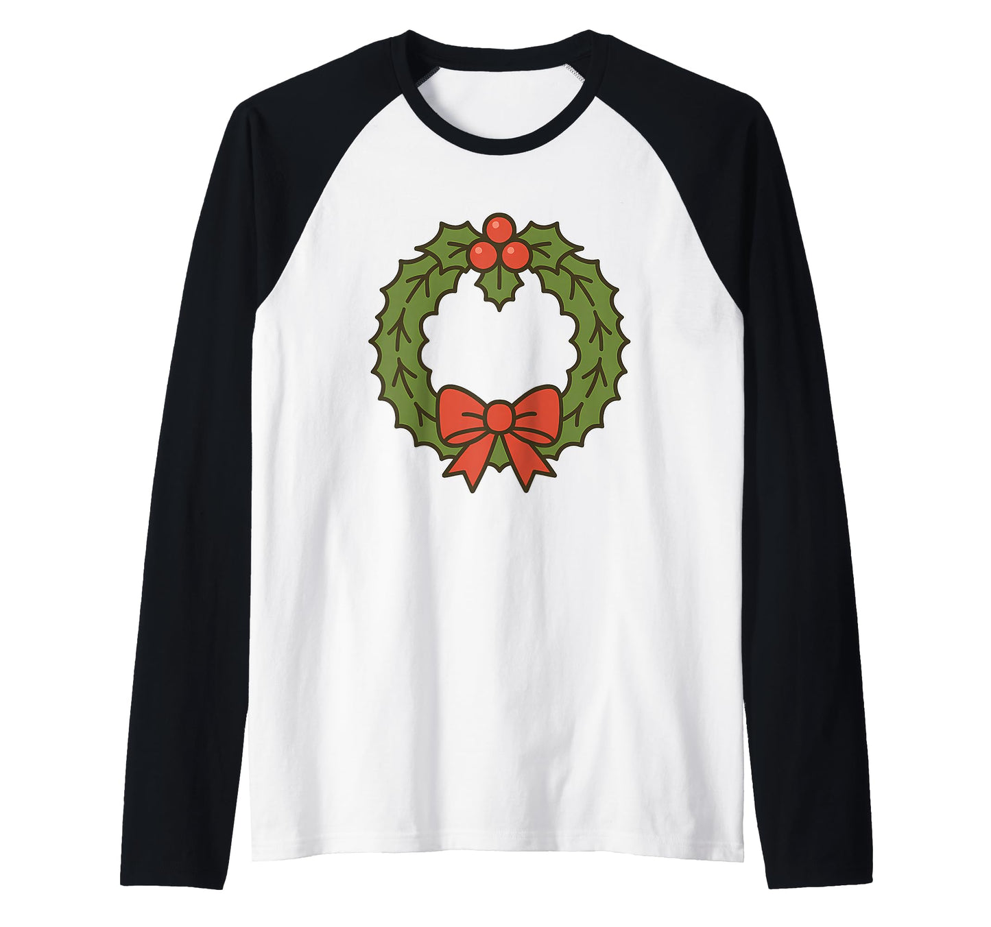 Holly Wreath Red Bow Evergreen Hoodie - Aesthetic Graphic Men Women - T-Shirt, Sweatshirt, Hoodie