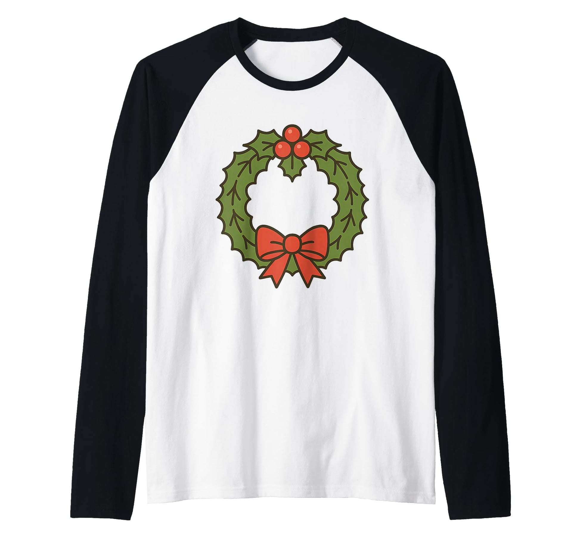 Holly Wreath Red Bow Evergreen Hoodie - Aesthetic Graphic Men Women - T-Shirt, Sweatshirt, Hoodie
