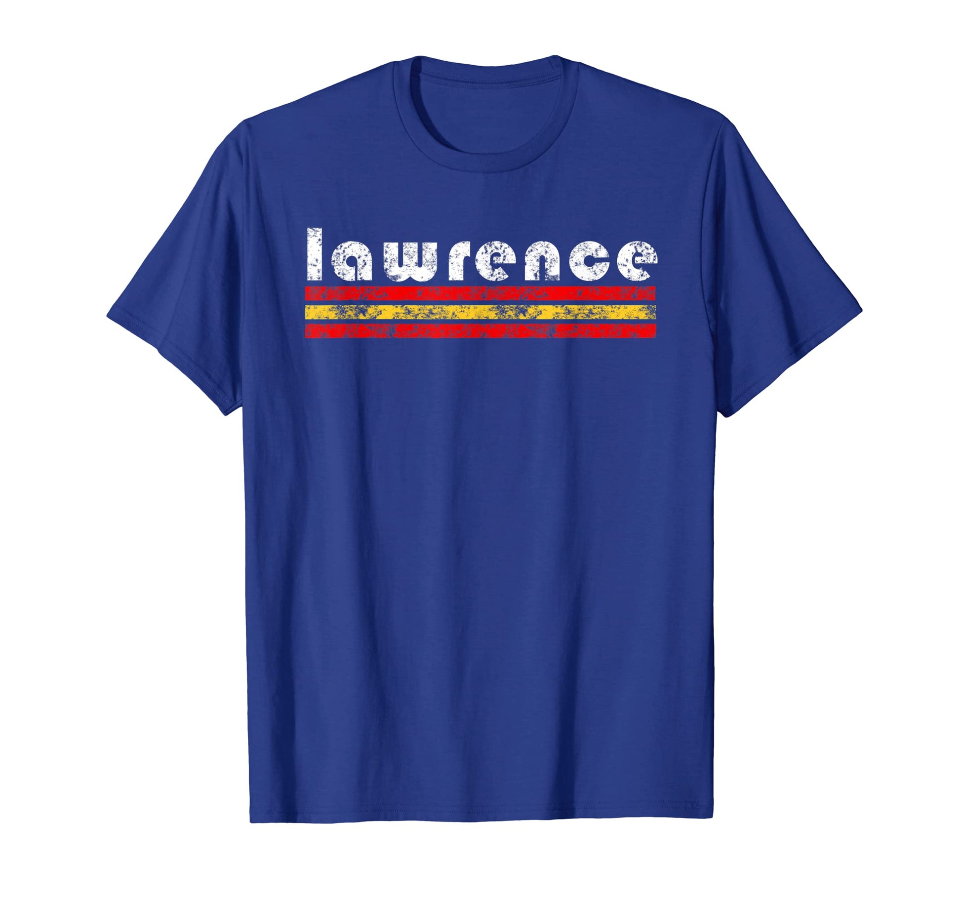 Lawrence Kansas Three Stripe T-Shirt - Streetwear Style for Adults - T-Shirt, Sweatshirt, Hoodie