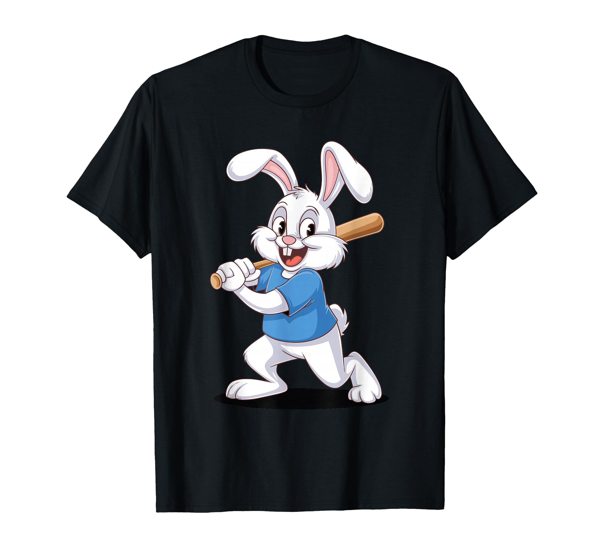 Easter Bunny Playing Baseball Funny T-Shirt - Novelty Apparel Unisex - T-Shirt, Sweatshirt, Hoodie