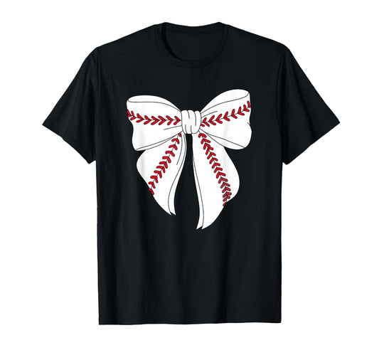 Baseball Coquette Bow Baseball Mom Mama T-Shirt - Unique Graphic Men Women - T-Shirt, Sweatshirt, Hoodie