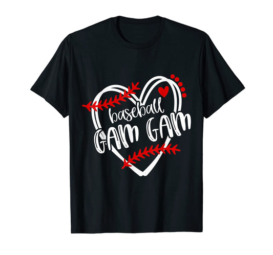 Baseball Gam Gam Distressed Heart T-Shirt - Streetwear Style Men Women - T-Shirt, Sweatshirt, Hoodie