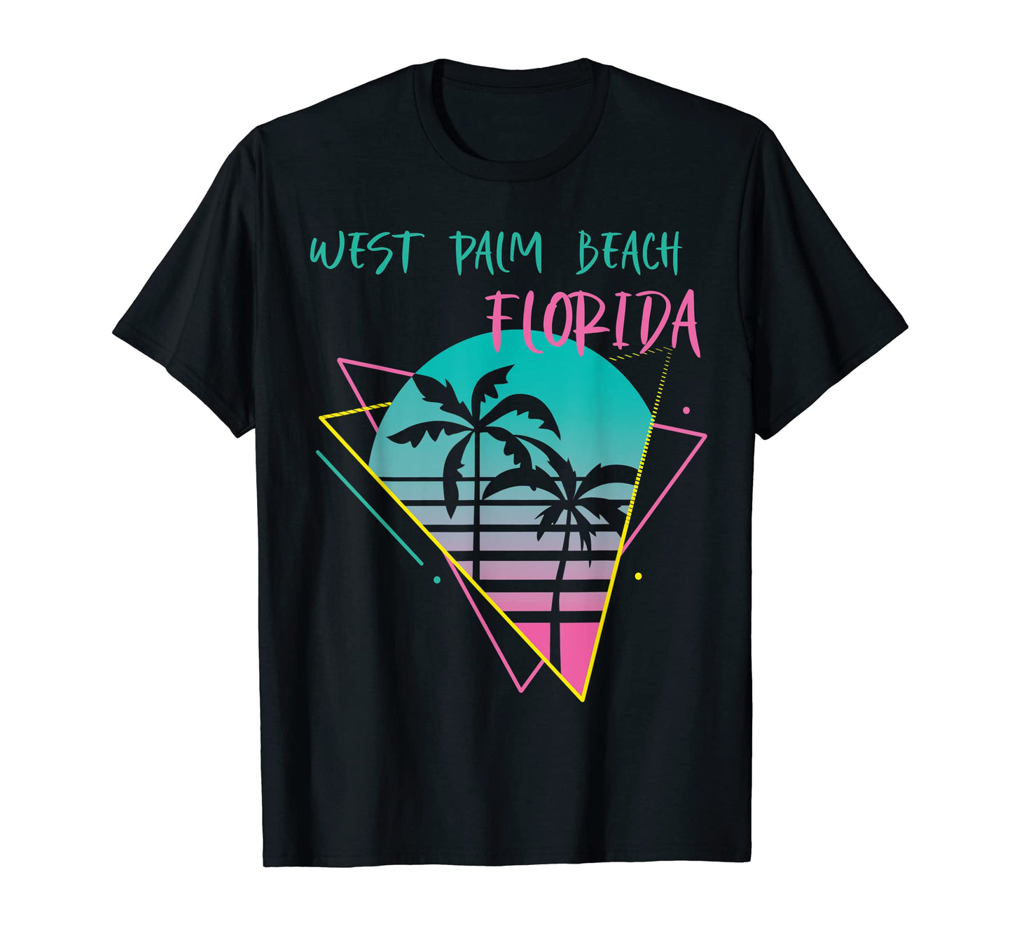 West Palm Beach Florida Palm Trees Ocean T-Shirt - Trendy Graphic Unisex - T-Shirt, Sweatshirt, Hoodie