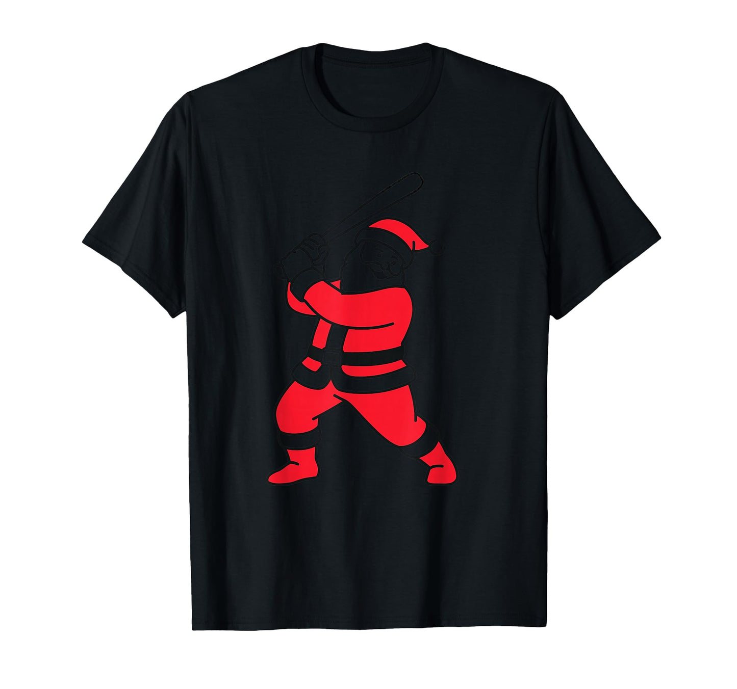 Santa Playing Baseball Funny T-Shirt - Custom Art Print for Adults - T-Shirt, Sweatshirt, Hoodie