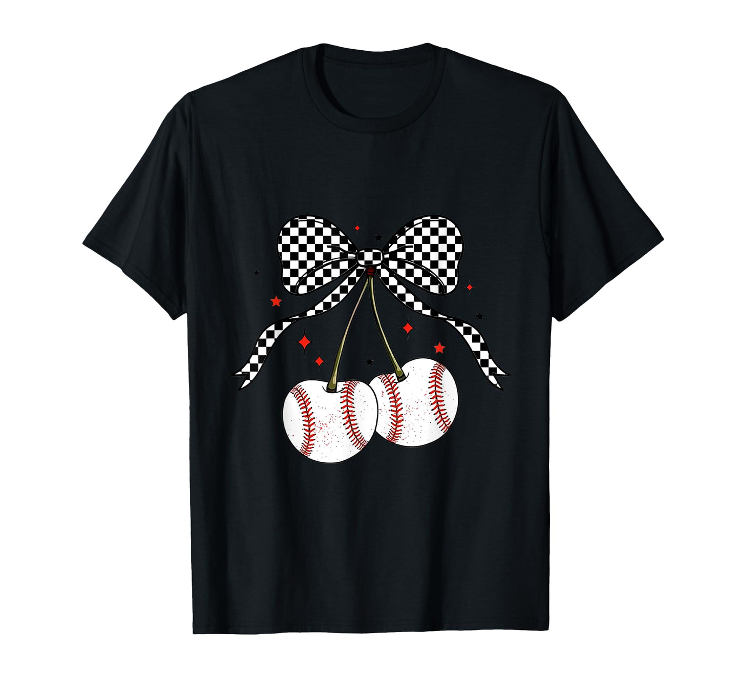 Coquette Cherry Baseball T-Shirt - Fun Novelty Design for Adults - T-Shirt, Sweatshirt, Hoodie