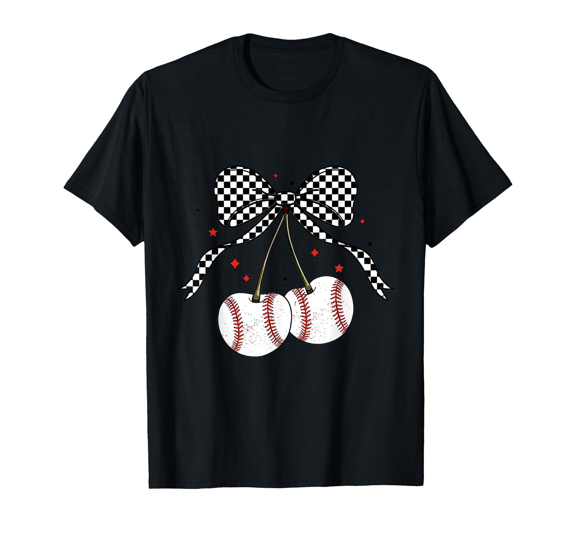 Coquette Cherry Baseball T-Shirt - Fun Novelty Design for Adults - T-Shirt, Sweatshirt, Hoodie
