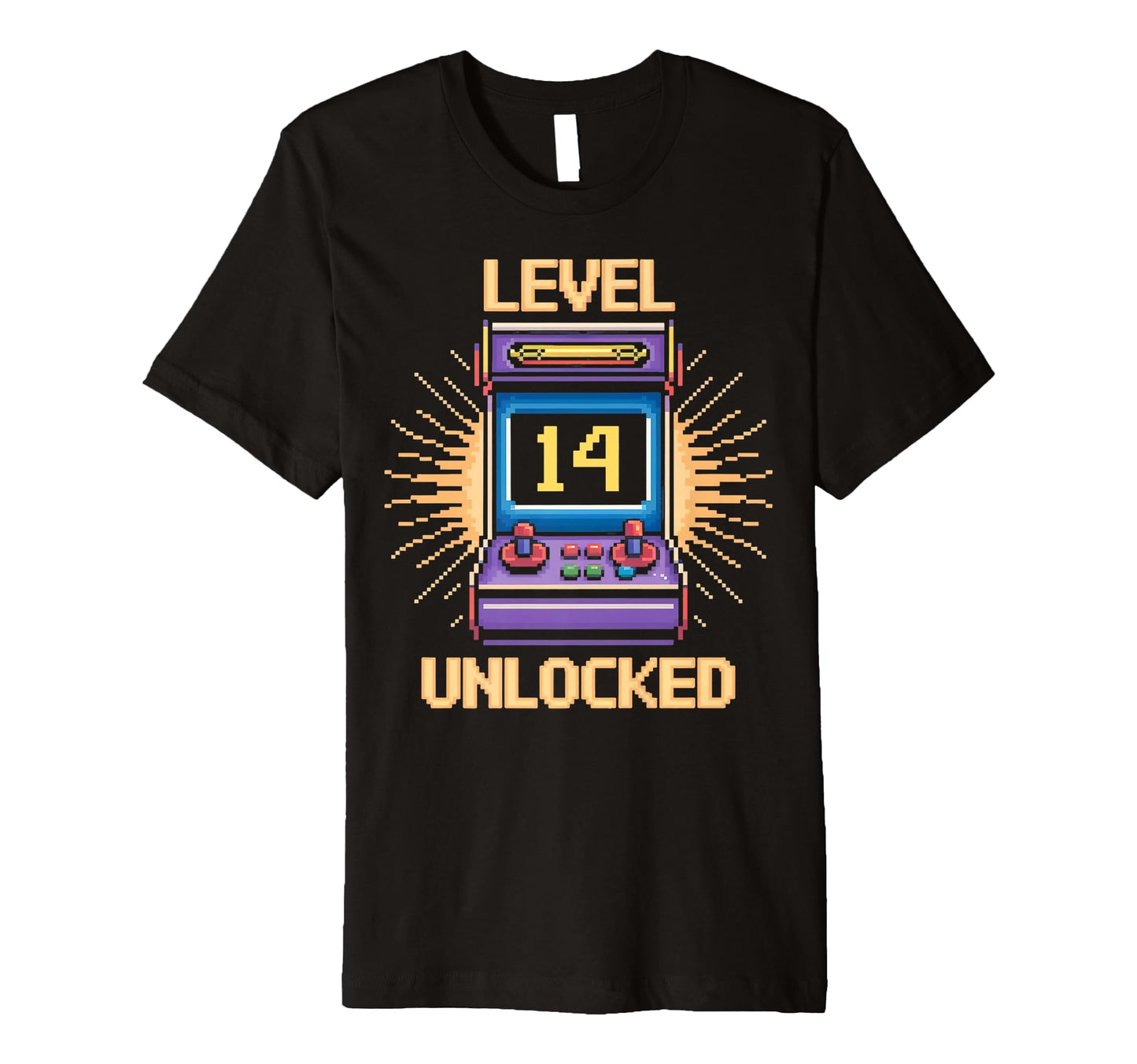 Level 14 Unlock Birthday Gamer 14 Year T-Shirt - Unique Graphic for Adults - T-Shirt, Sweatshirt, Hoodie