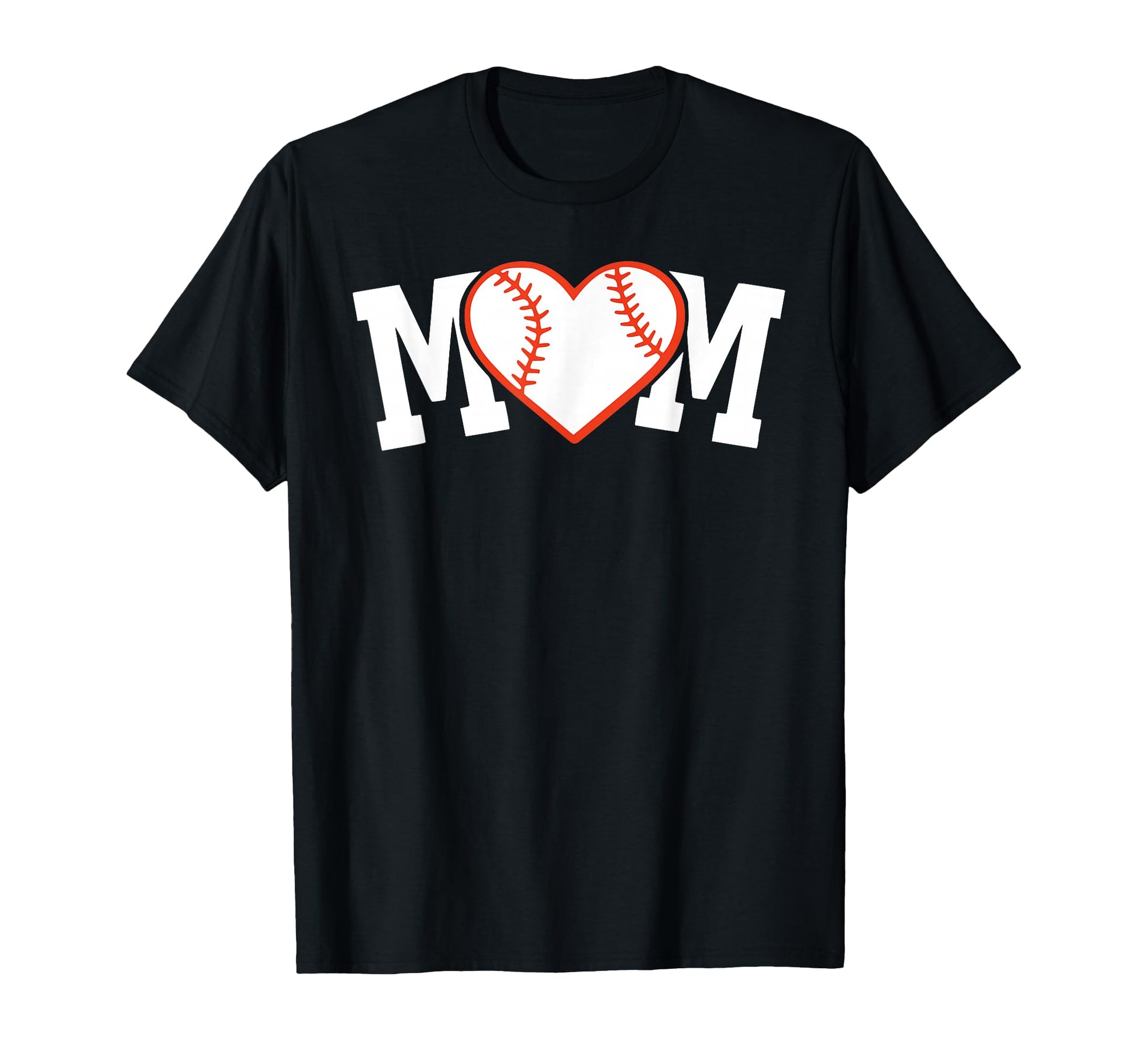 Baseball Softball Ball Mum Heart Love T-Shirt - Novelty Apparel for Adults - T-Shirt, Sweatshirt, Hoodie