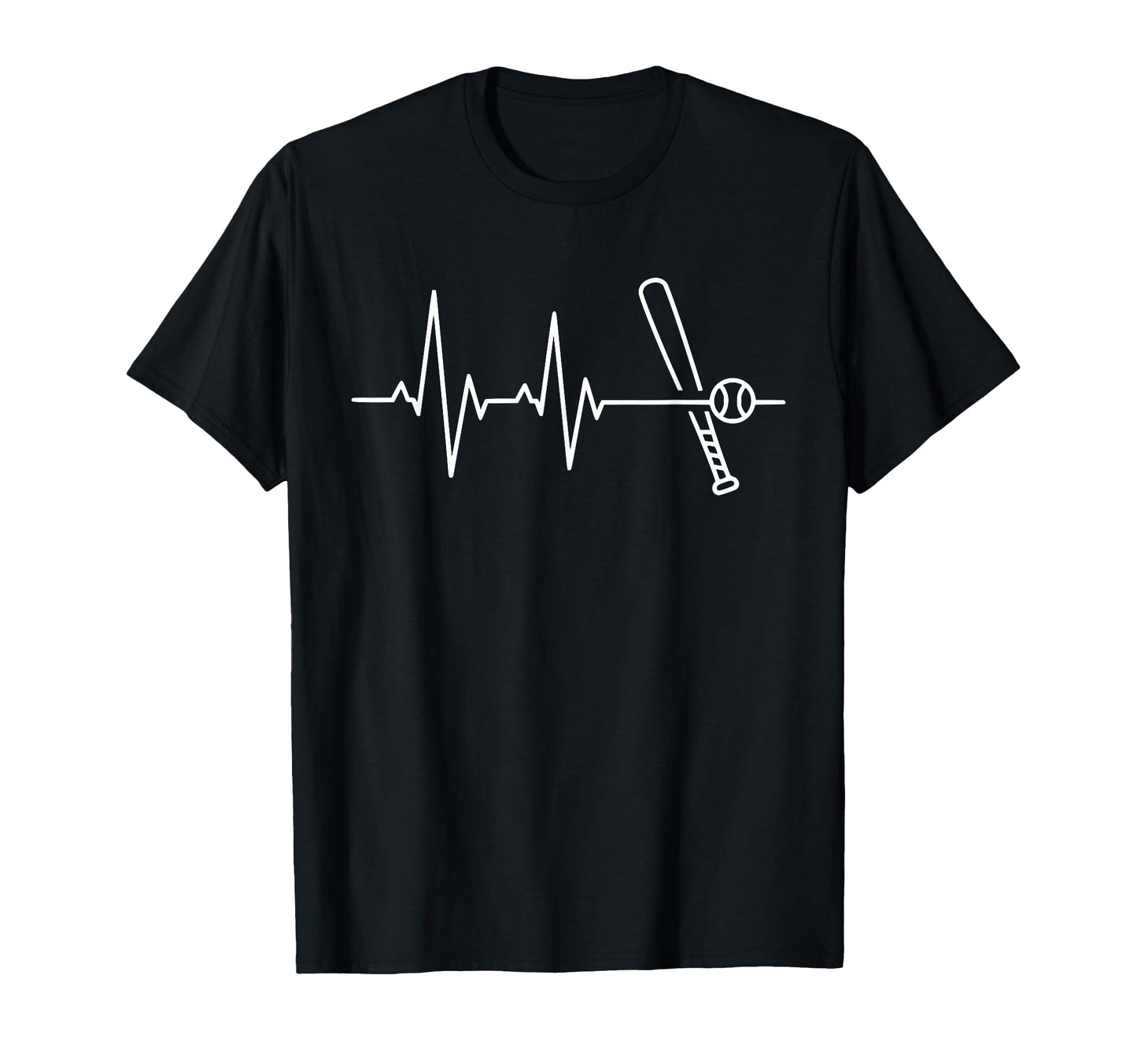 Heartbeat Baseball T-Shirt - Fun Novelty Design for Adults - T-Shirt, Sweatshirt, Hoodie