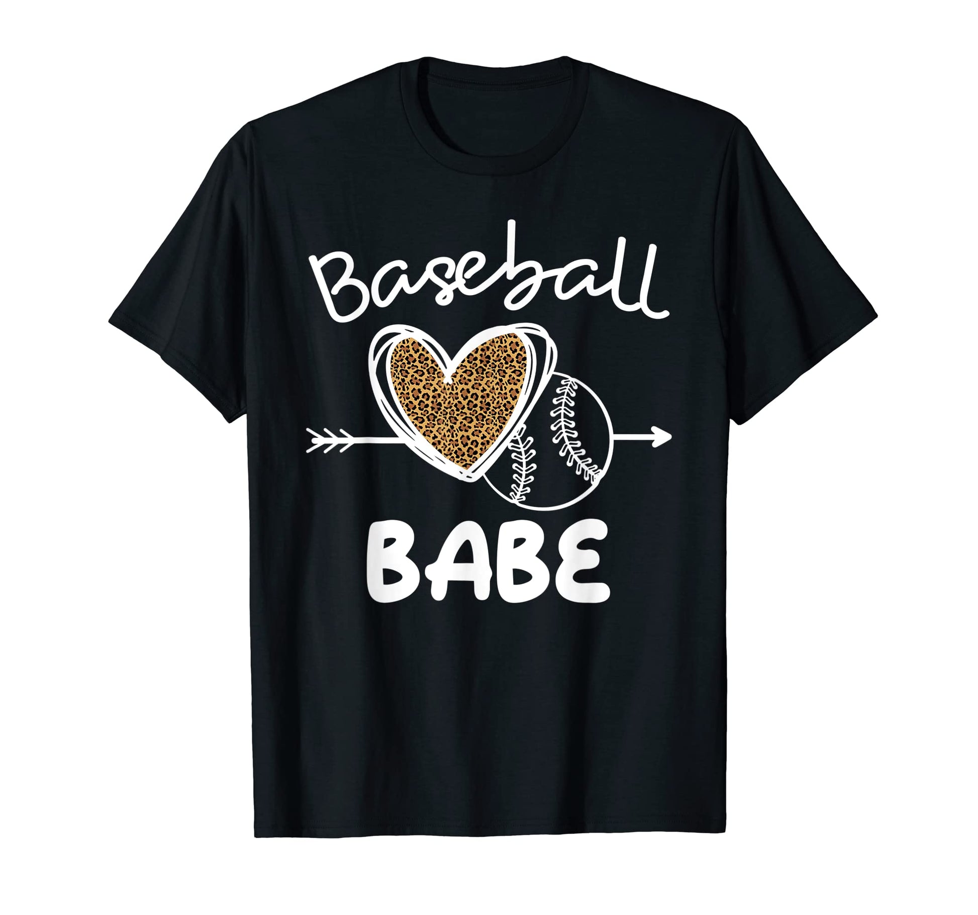 Baseball Babe Leopard Heart Family T-Shirt - Aesthetic Graphic for Adults - T-Shirt, Sweatshirt, Hoodie