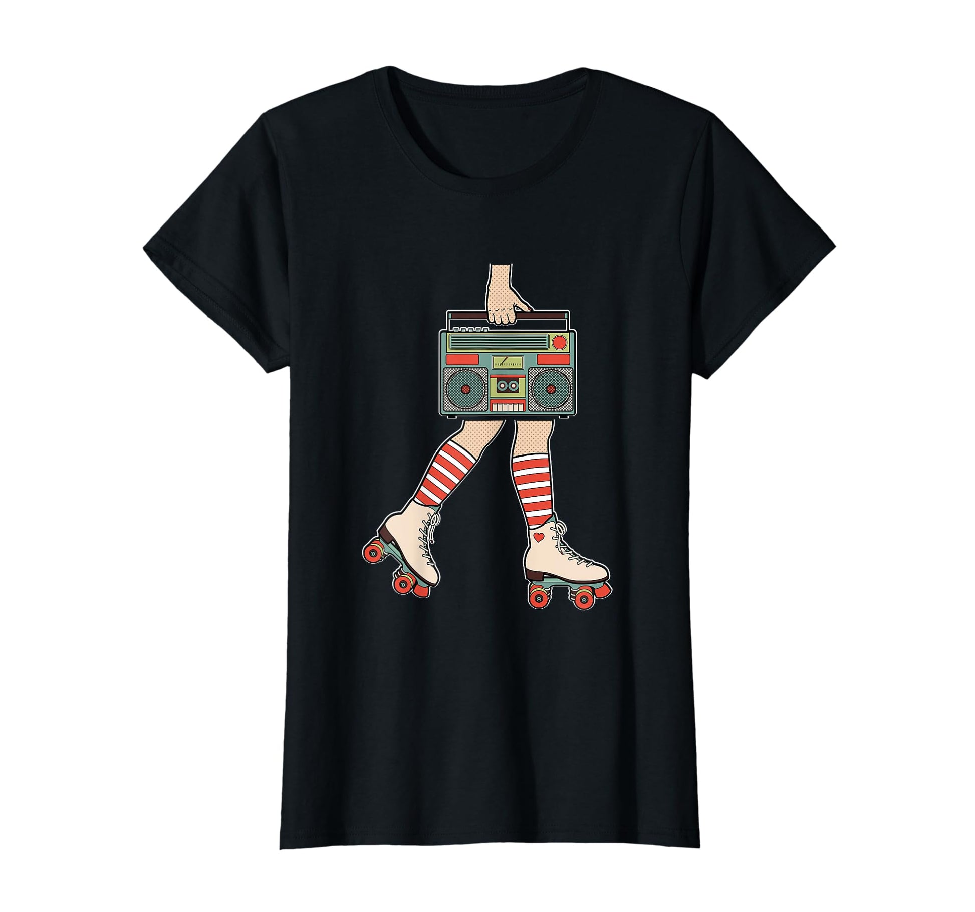 Womens Roller Skates Skating 80S T-Shirt - Casual Everyday Wear Men Women - T-Shirt, Sweatshirt, Hoodie