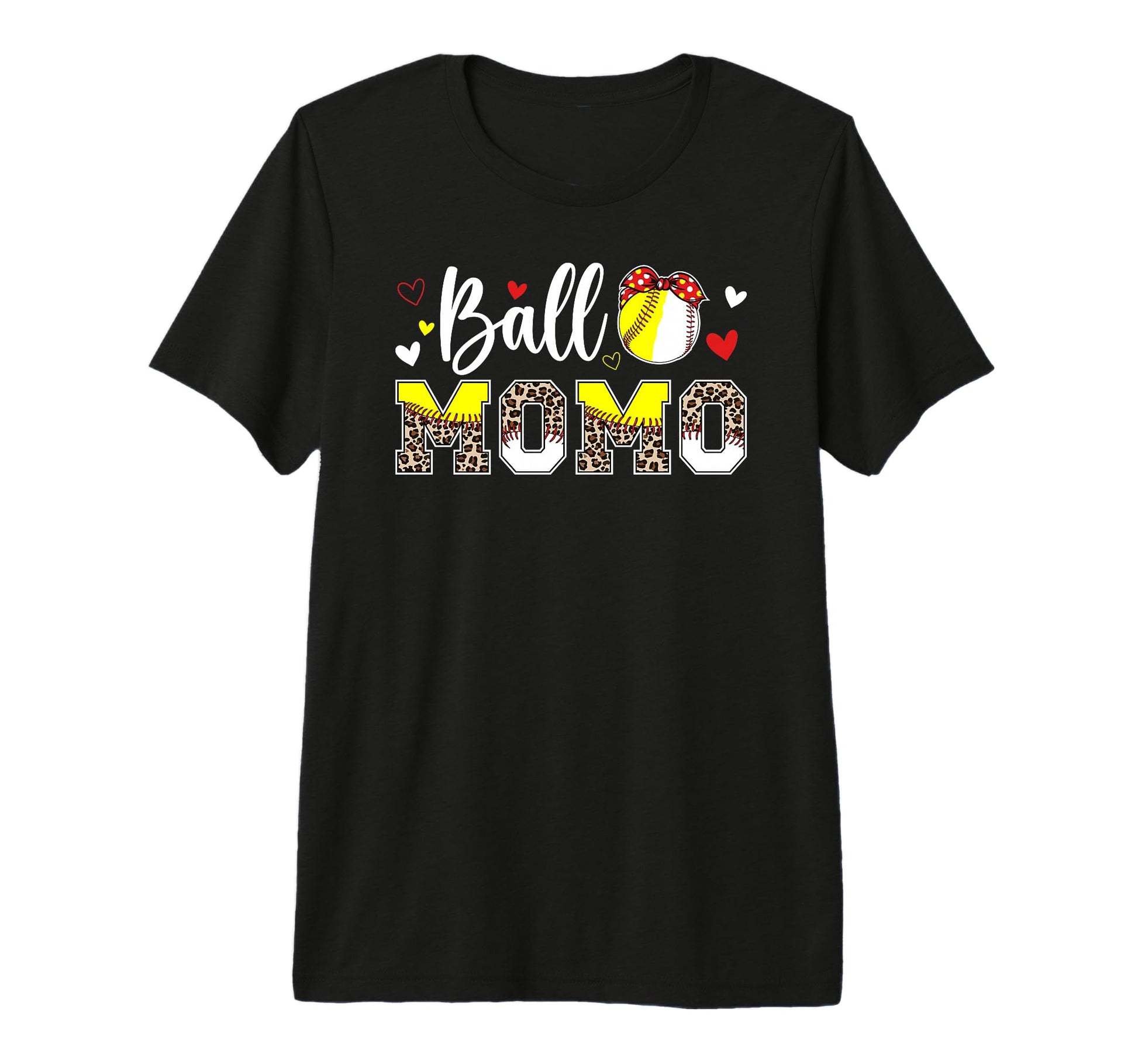 Ball Momo Leopard Softball Baseball T-Shirt - Custom Art Print for Adults - T-Shirt, Sweatshirt, Hoodie