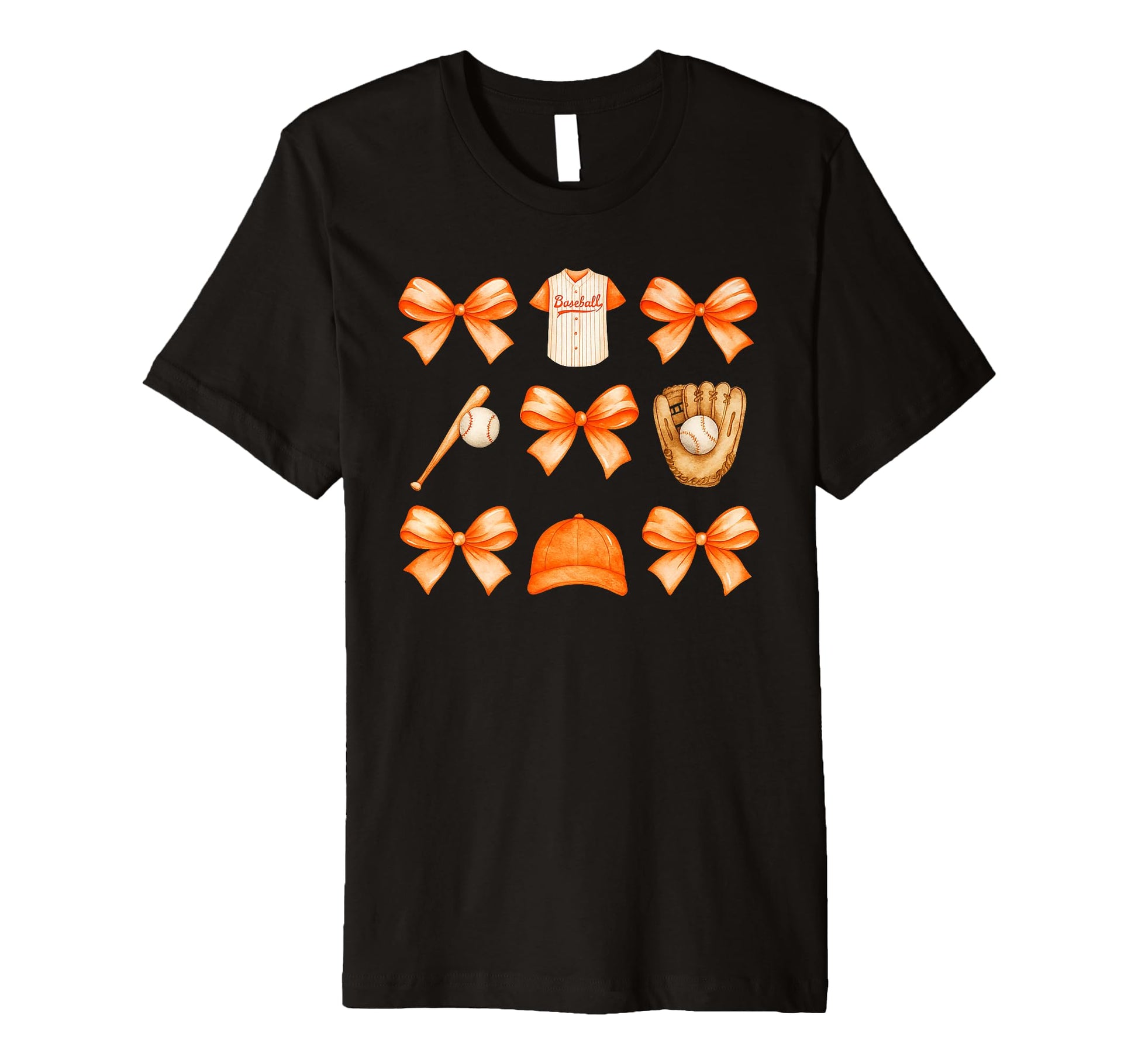 Coquette Bow Baseball Game Day Cheer T-Shirt - Novelty Apparel Men Women - T-Shirt, Sweatshirt, Hoodie