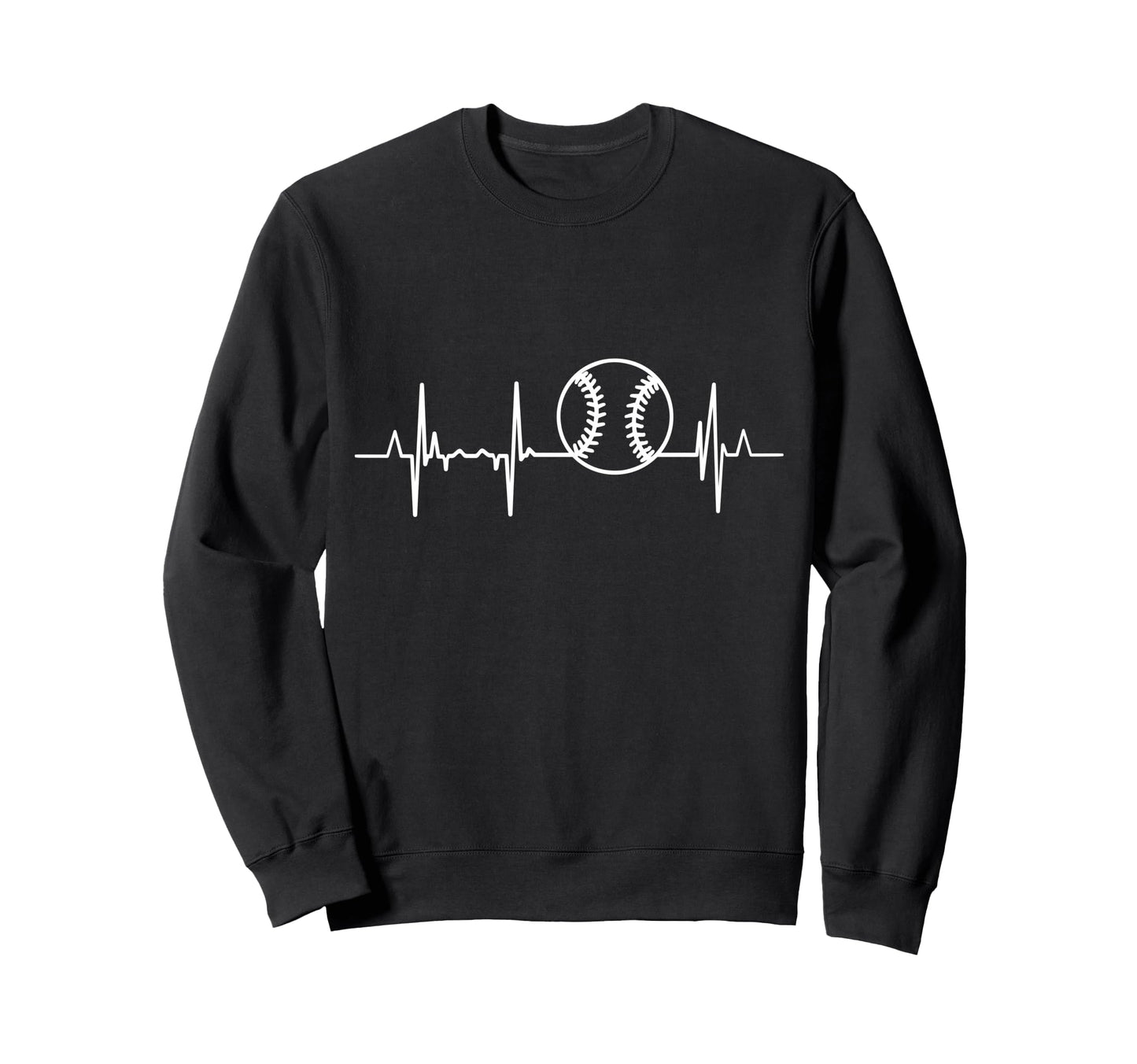 Heartline Baseball Player Sweatshirt - Aesthetic Graphic for Adults - T-Shirt, Sweatshirt, Hoodie